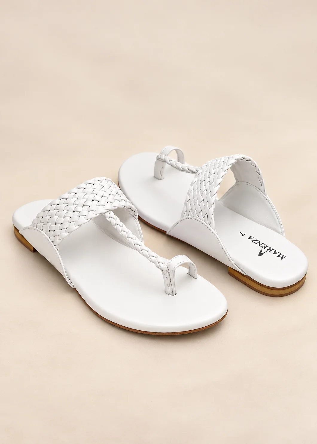 Kolapuri in White by - High Quality Women Kolapuri GBU1262 - view 4