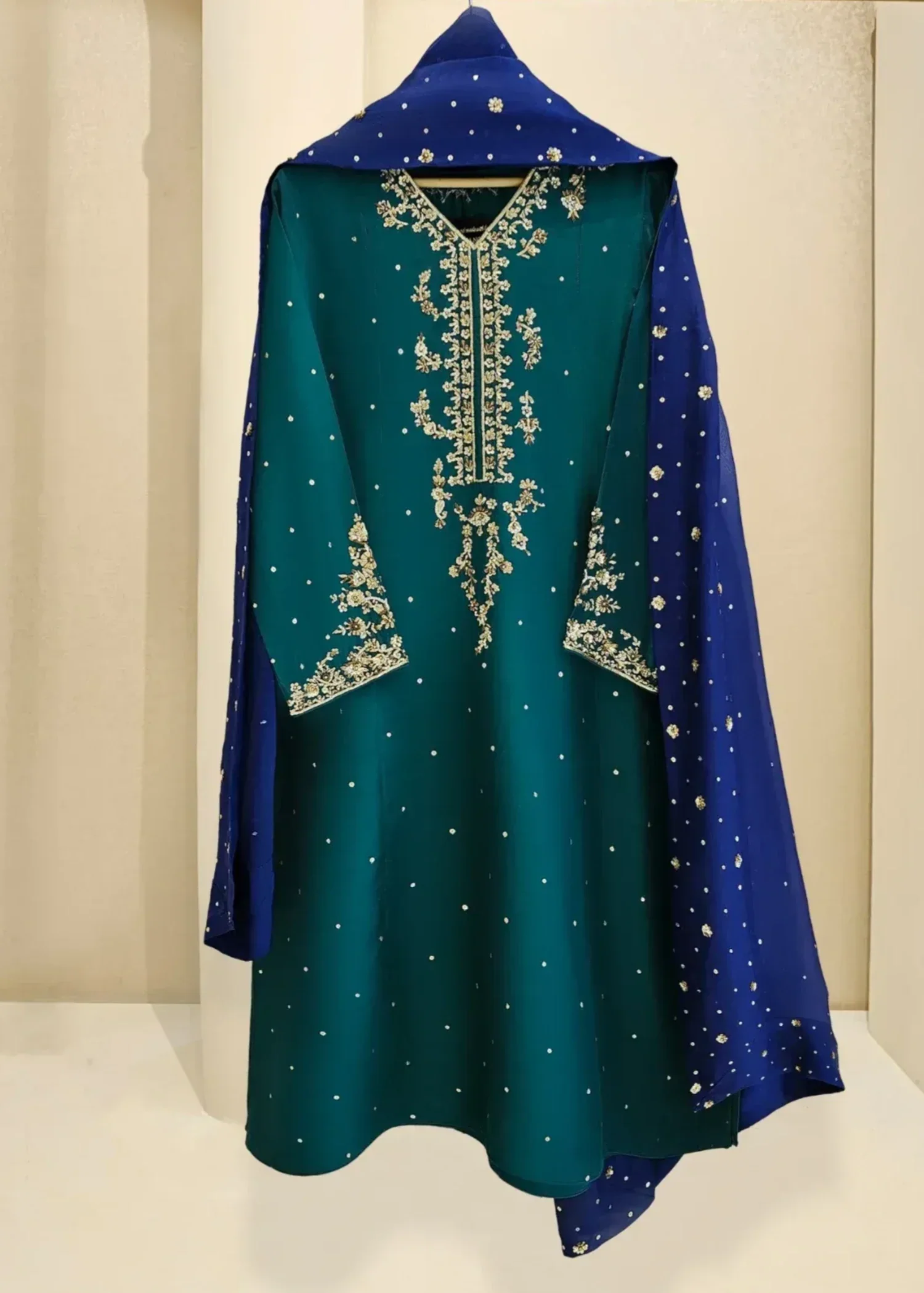 viscose Kurta Set in Teal