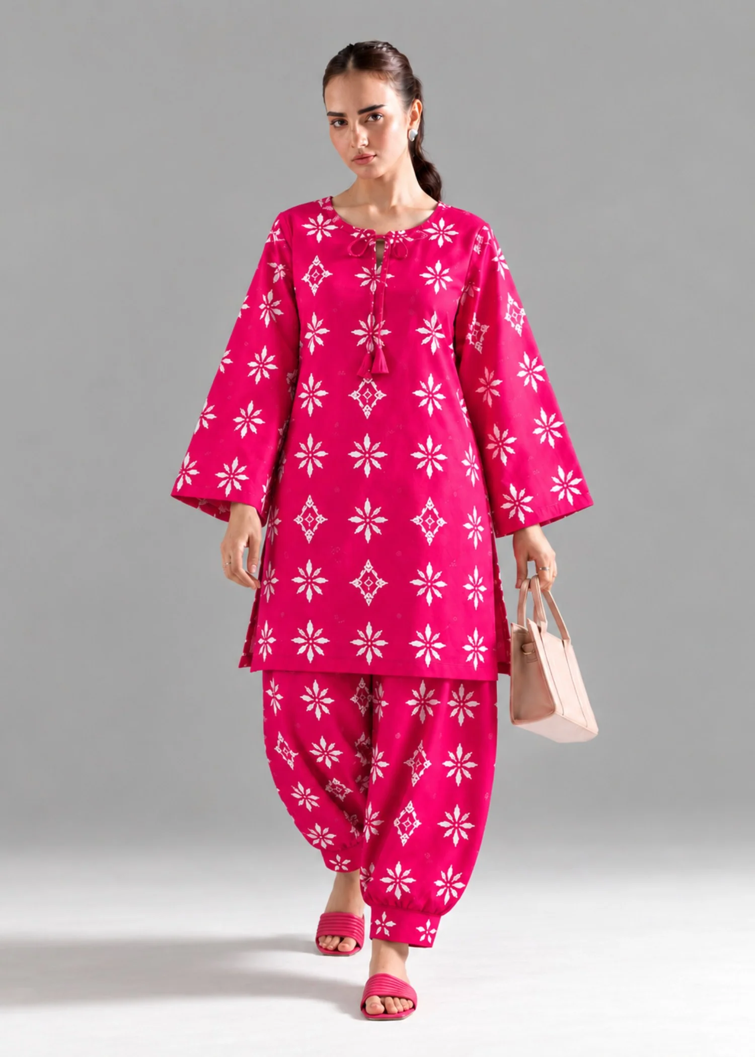 linen Co Ord Sets in Hot pink - view 3