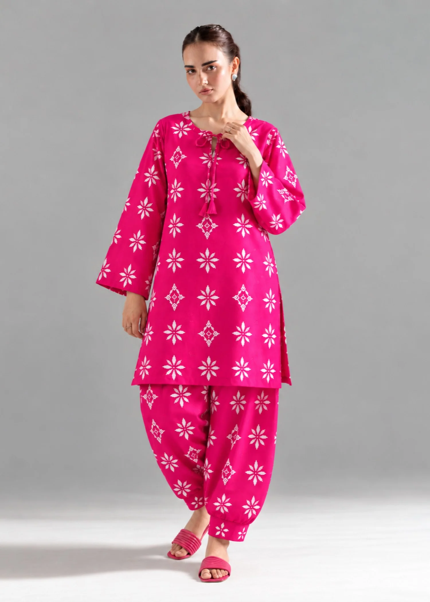 linen Co Ord Sets in Hot pink - view 2