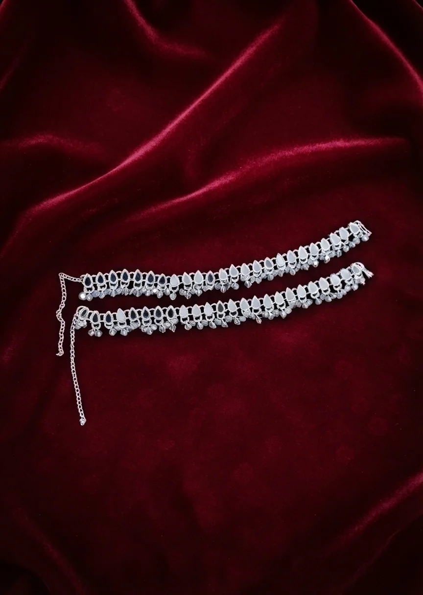 Anklet in Silver Color by - Trendy Women Anklet ANN9055 - view 2
