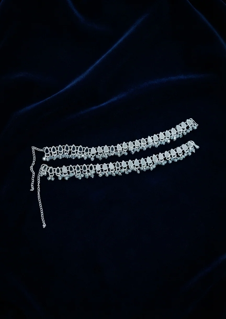 Anklet in Silver Color by - Trendy Women Anklet ANN9055 - view 4