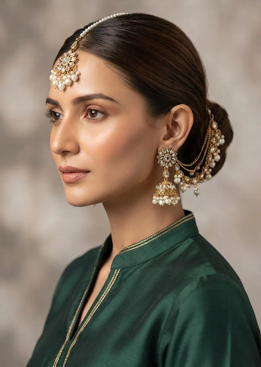 Jewelry Set in Off-white, golden orange Color by - Trendy Women Jewelr - jewelry sets gold at ShoplyHub