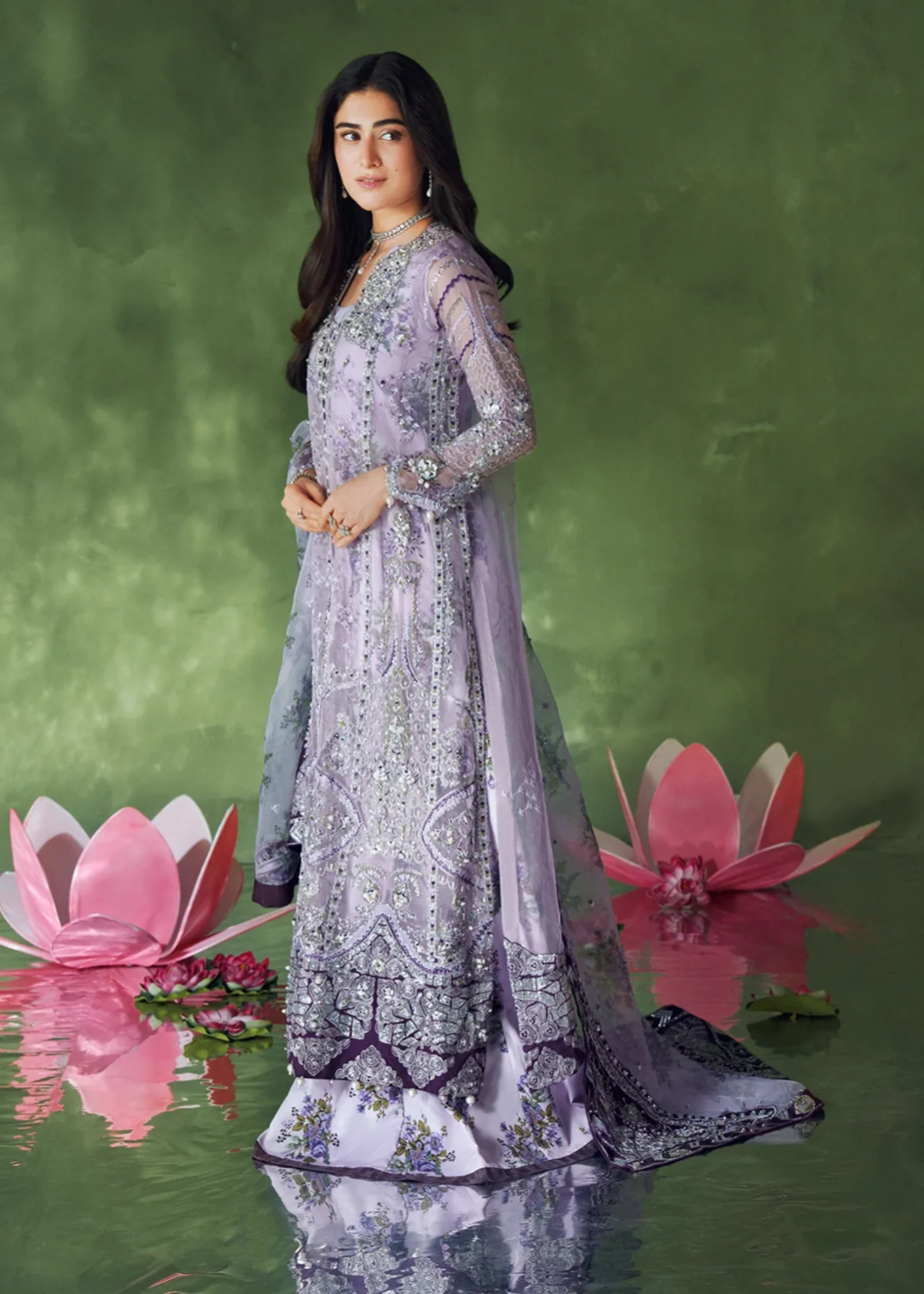 silk grip Sharara in Mauve - view 7