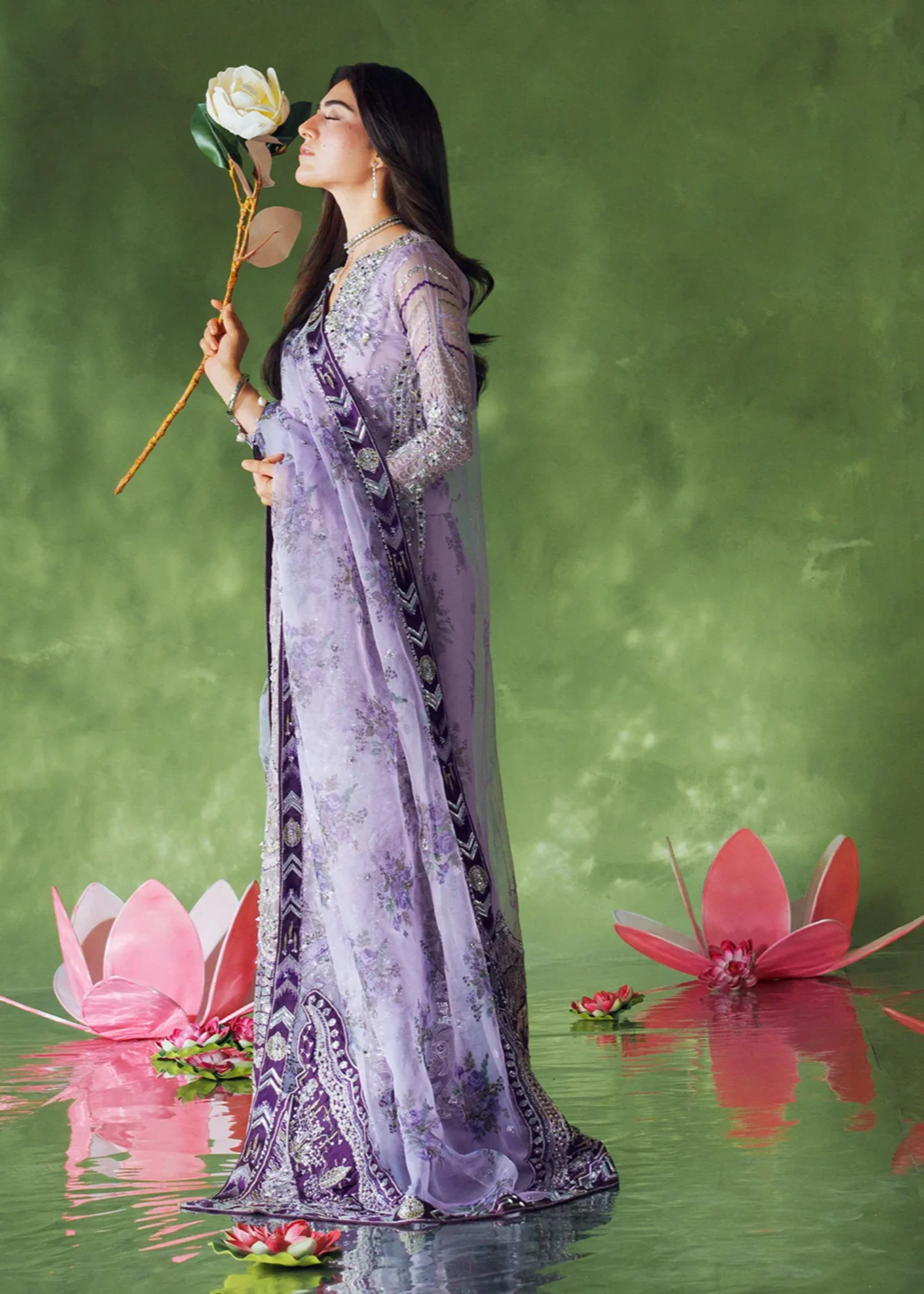 silk grip Sharara in Mauve - view 4