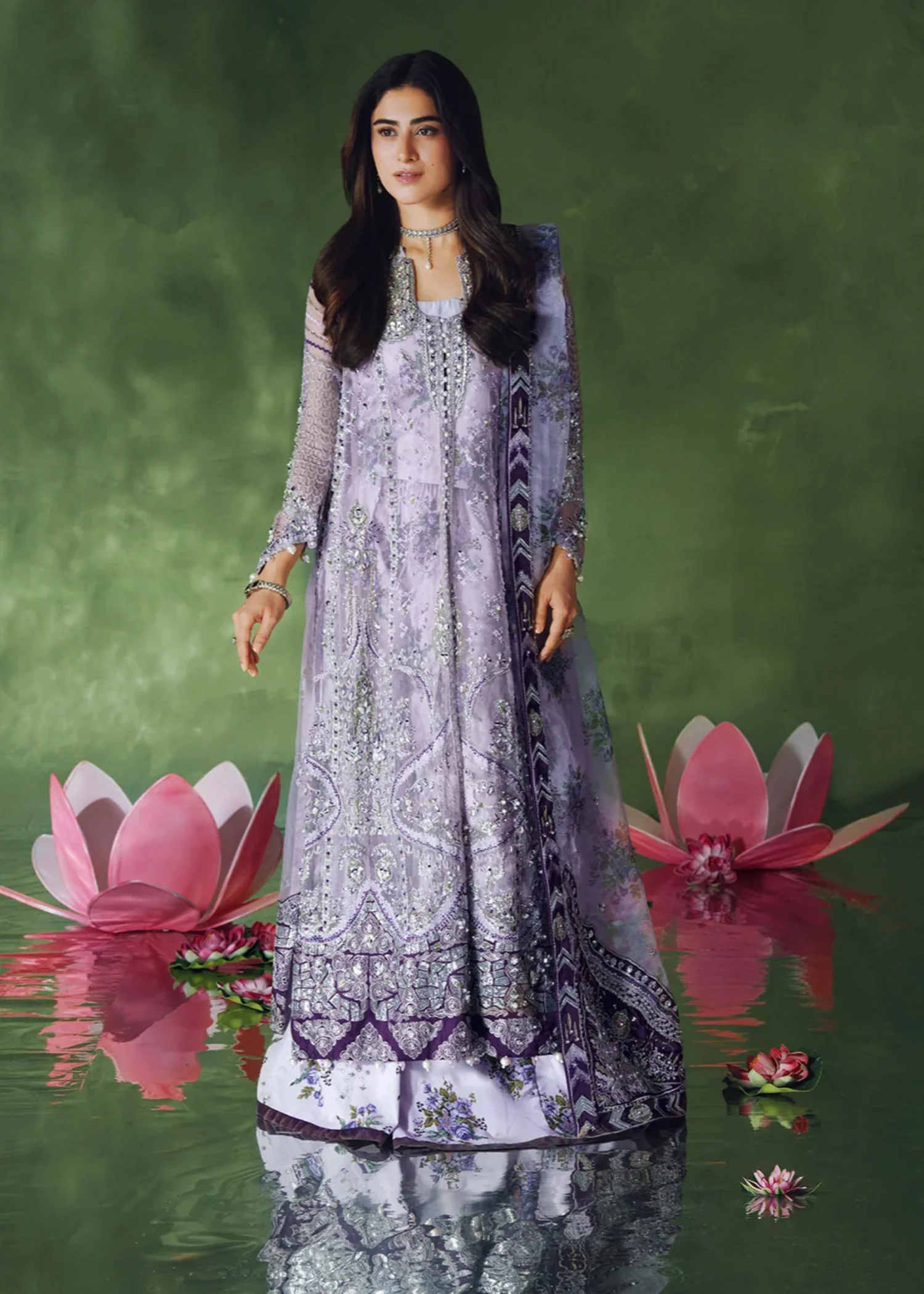 silk grip Sharara in Mauve - view 8