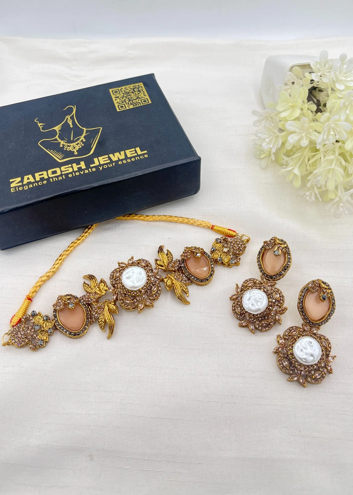 Choker in Champagne Color by - Trendy Women Choker MMU7527 - view 2