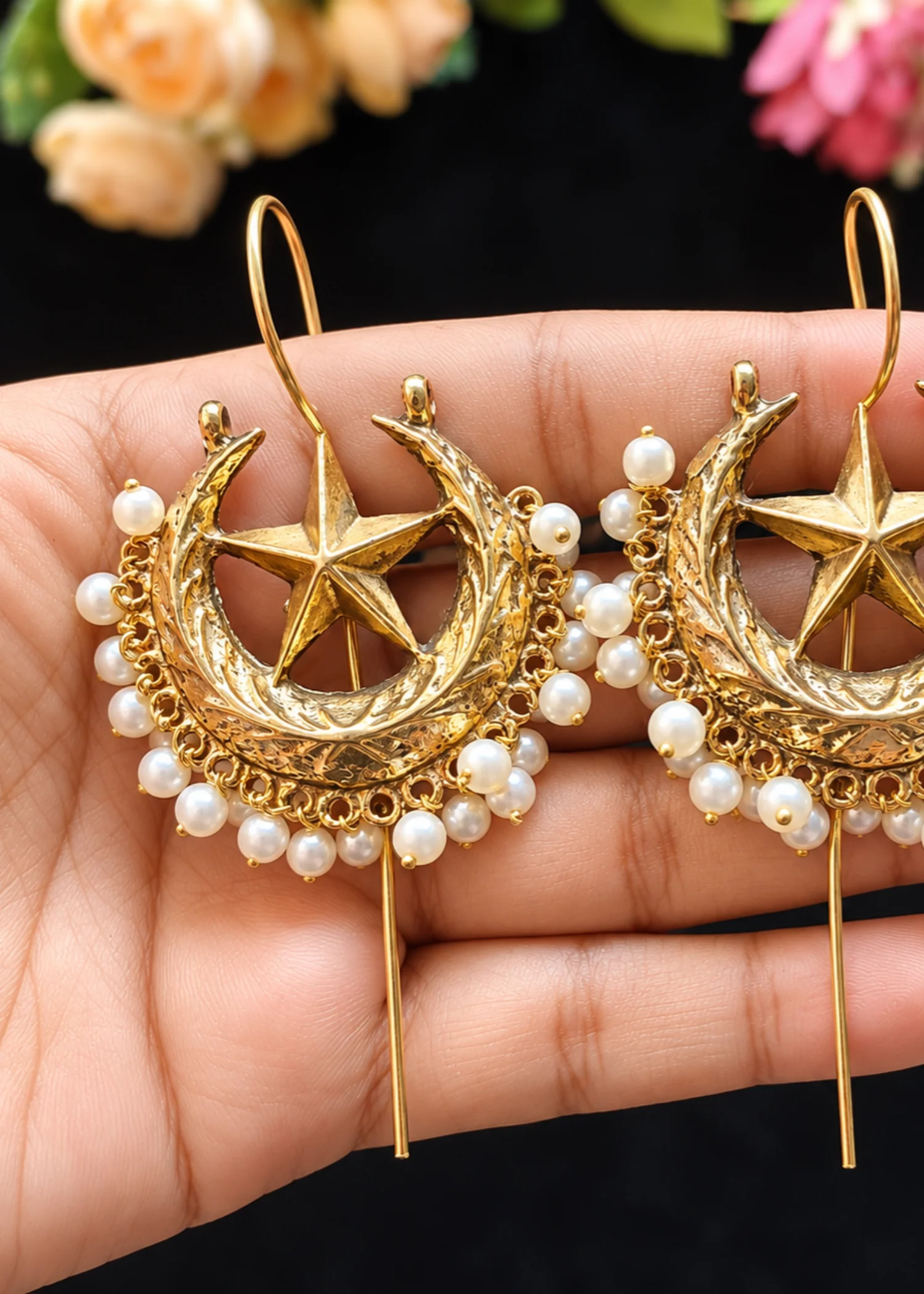 Earrings in Goldenrod Color by - Trendy Women Earrings OFD0386 - view 3