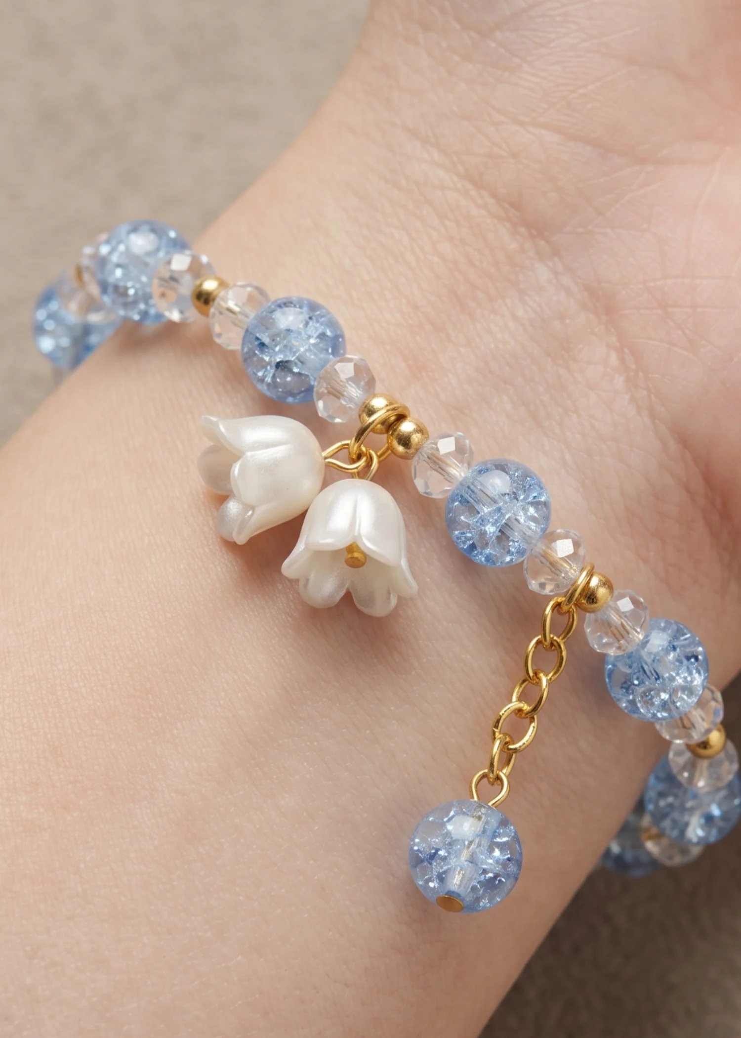 Bracelet in Blue Color by - Trendy Women Bracelet ERB2855 - charm bracelet pandora at ShoplyHub