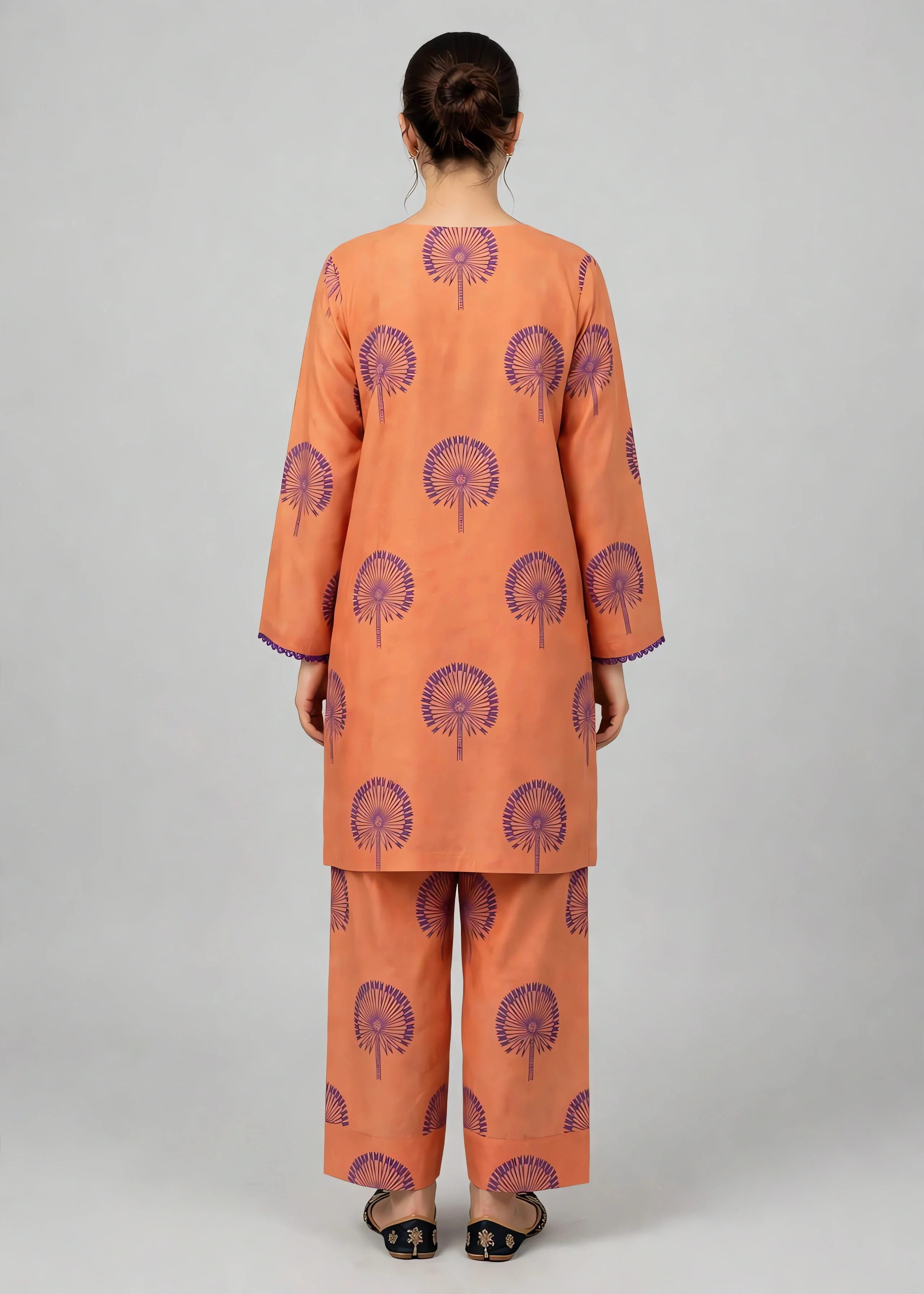 linen Co Ord Sets in Mandarin orange - view 4