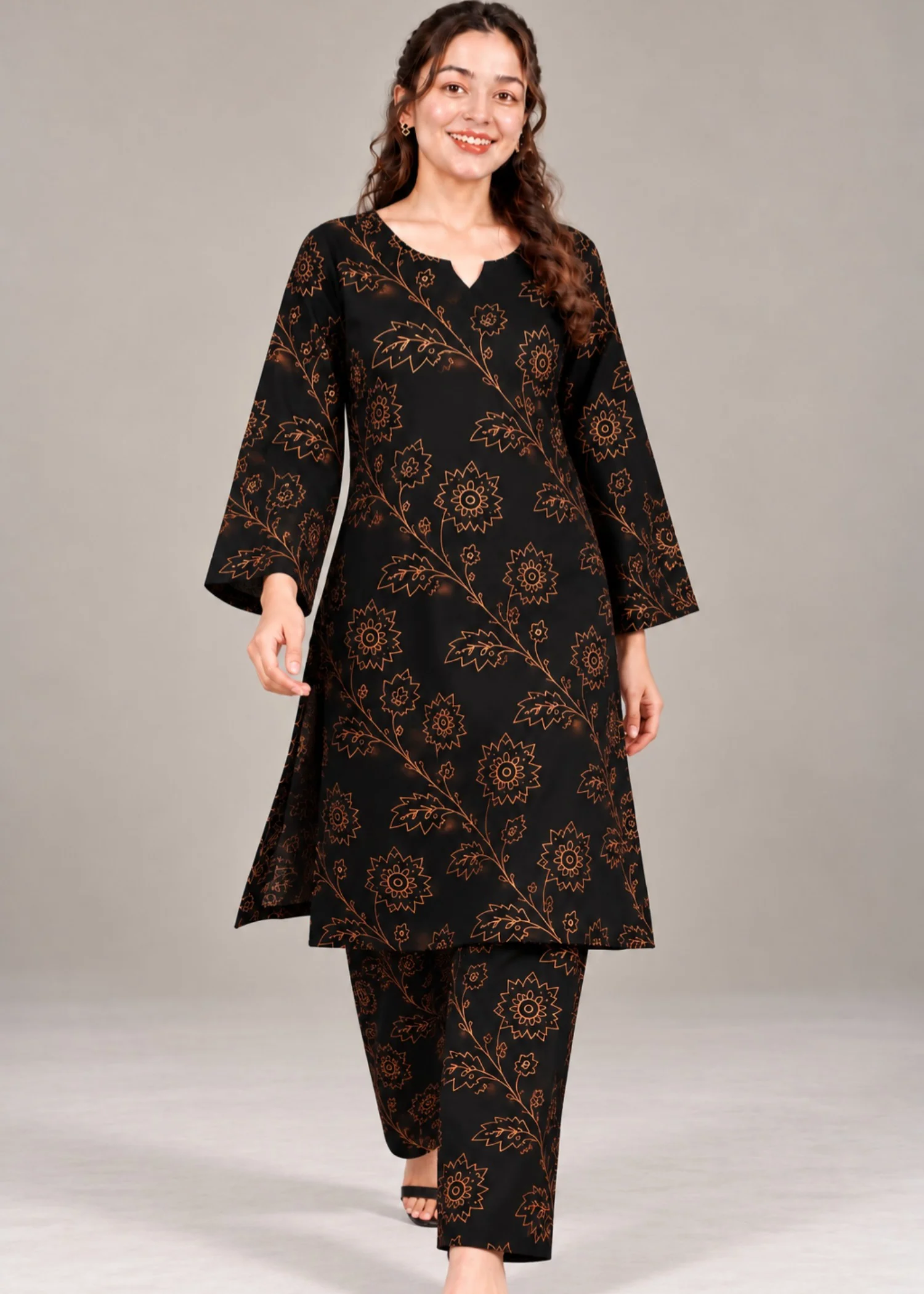 linen Co Ord Sets in Black - view 3