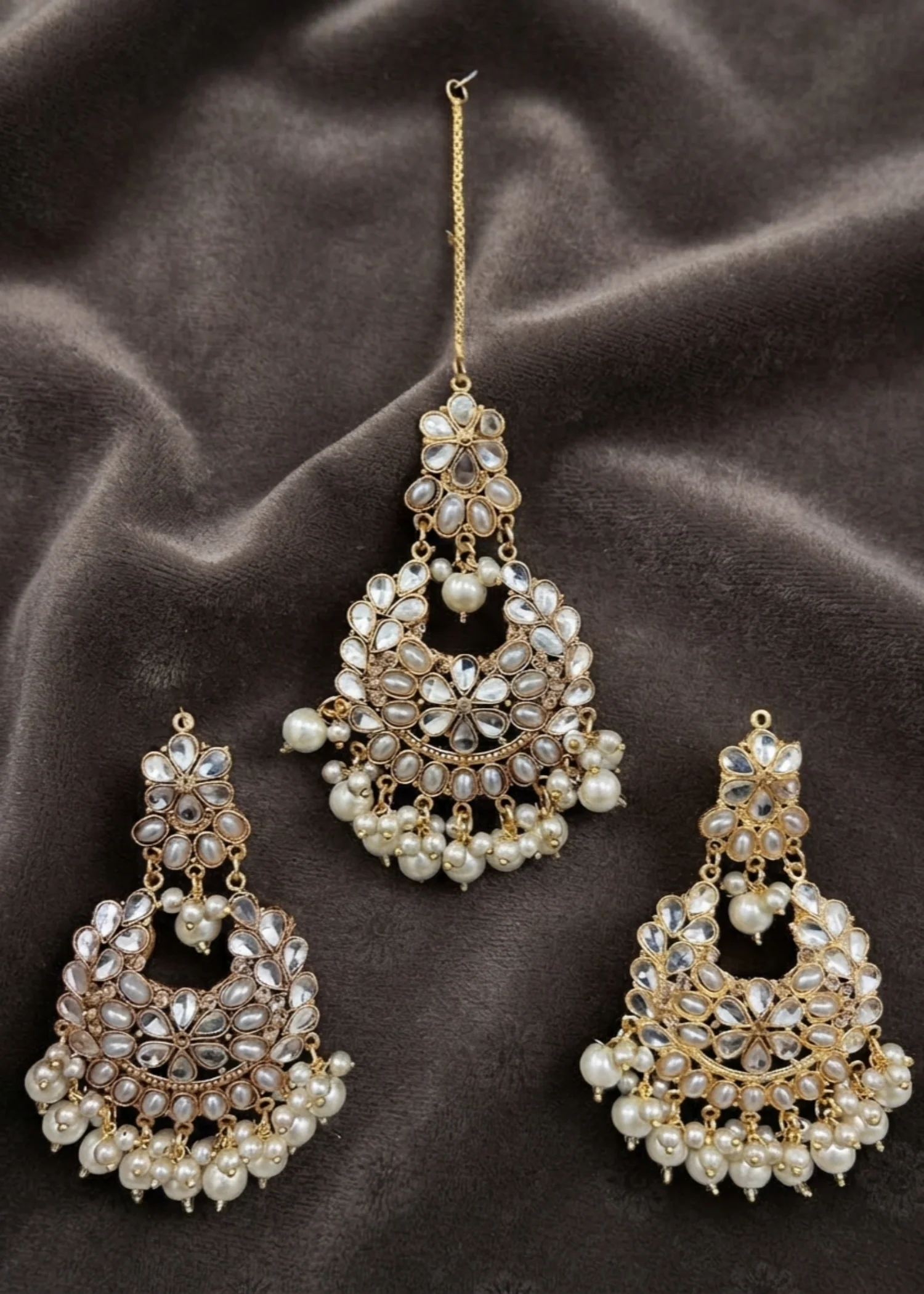 Jewelry Set in Gold, white Color by - Trendy Women Jewelry Set EGY6730 - view 4