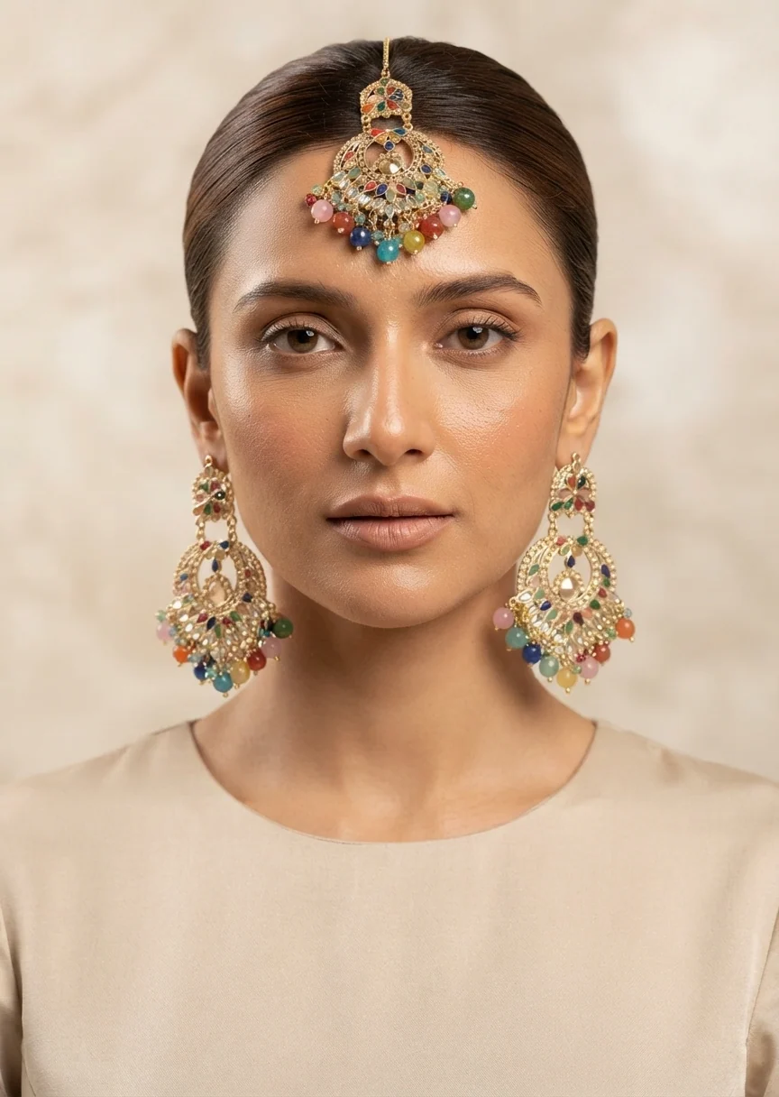 Jewelry Set in Gold, multi Color by - Trendy Women Jewelry Set MXV5457 - jewelry sets for women at ShoplyHub