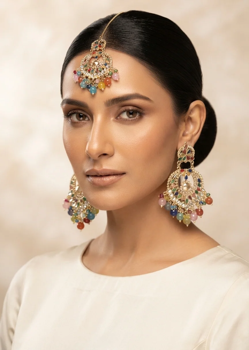 Jewelry Set in Gold, multi Color by - Trendy Women Jewelry Set MXV5457 - view 3