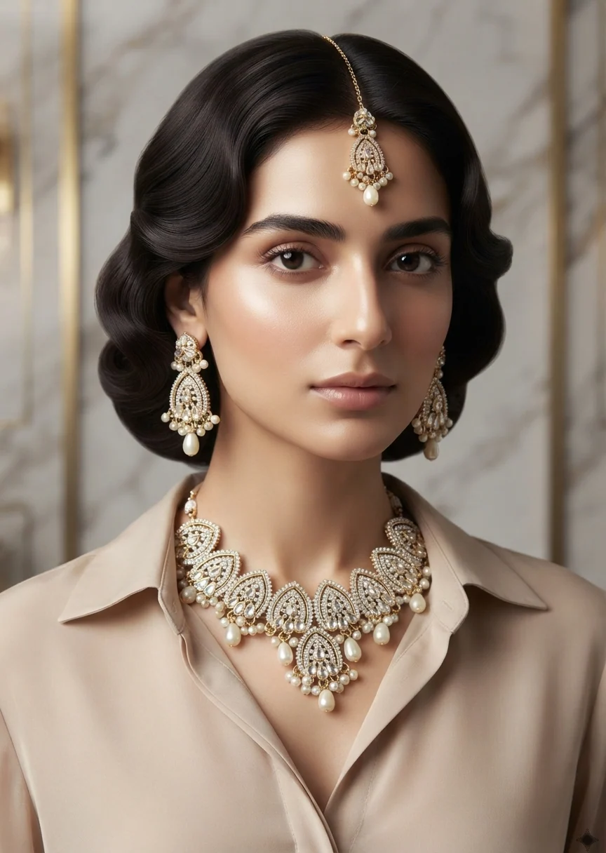 Jewelry Set in Gold, white Color by - Trendy Women Jewelry Set SZY2278 - jewelry sets for women at ShoplyHub