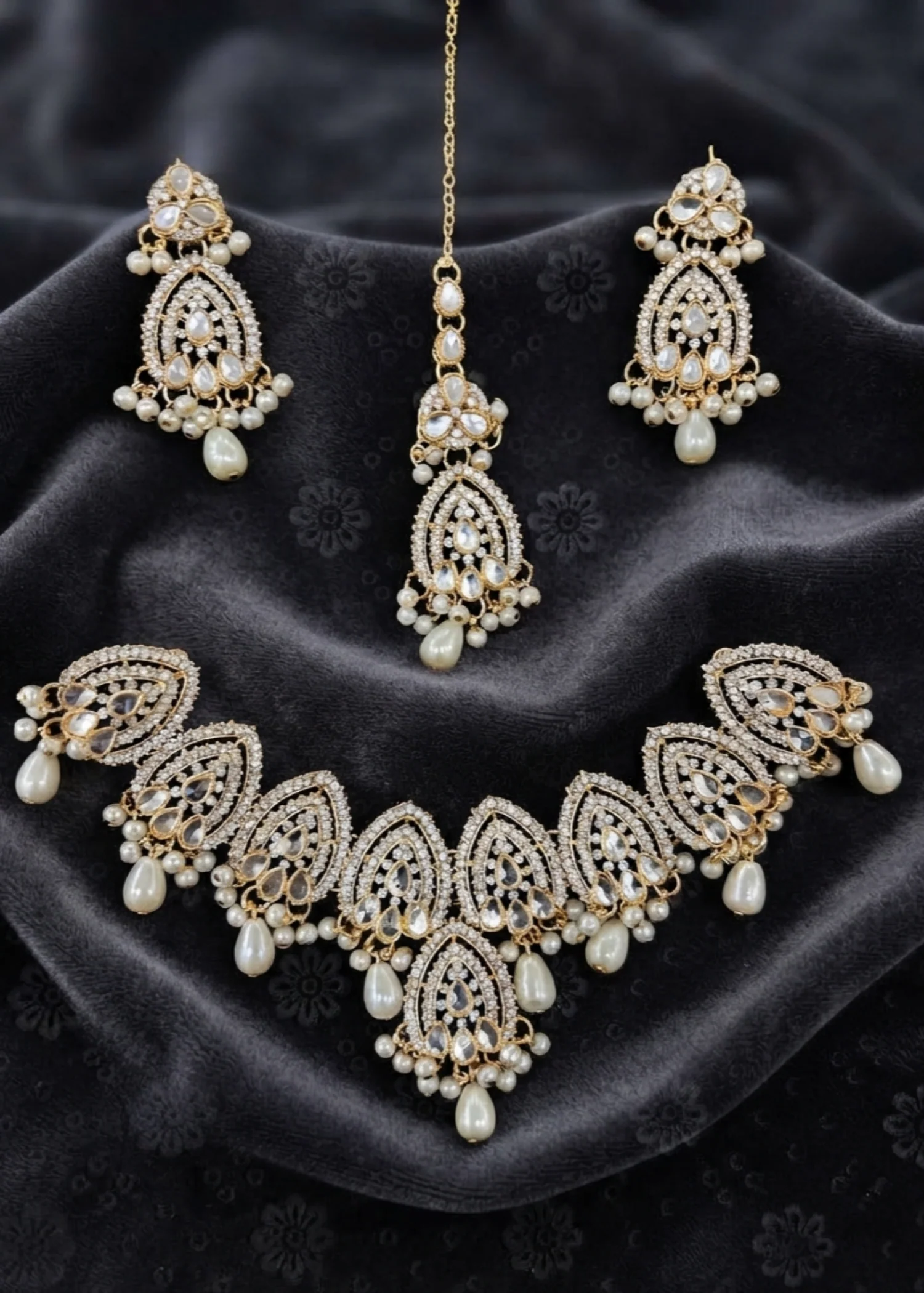 Jewelry Set in Gold, white Color by - Trendy Women Jewelry Set SZY2278 - view 2