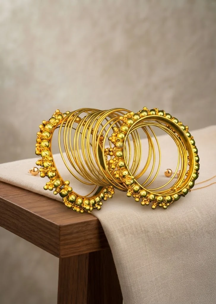 Bangles in Gold Color by - Trendy Women Bangles JDQ3259