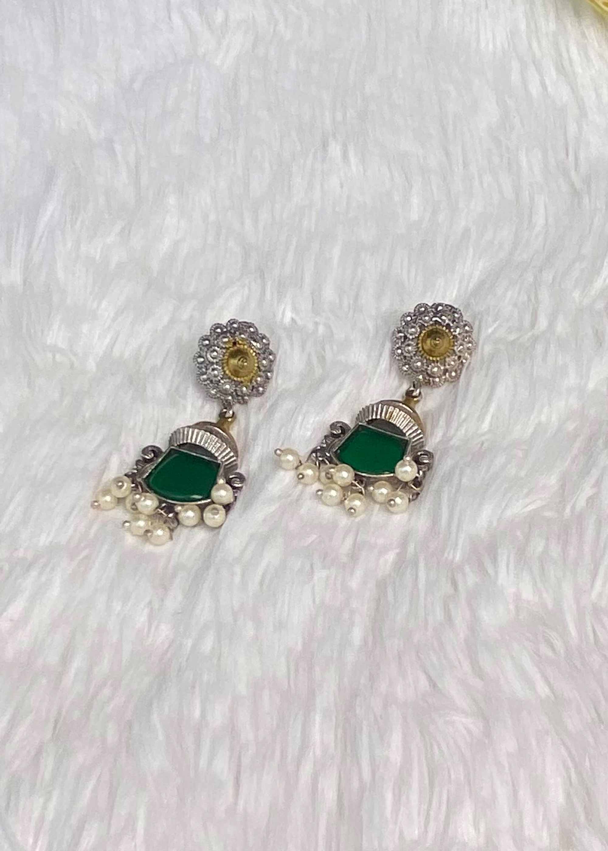 Earrings in Green Color by - Trendy Women Earrings MDR5958 - view 6