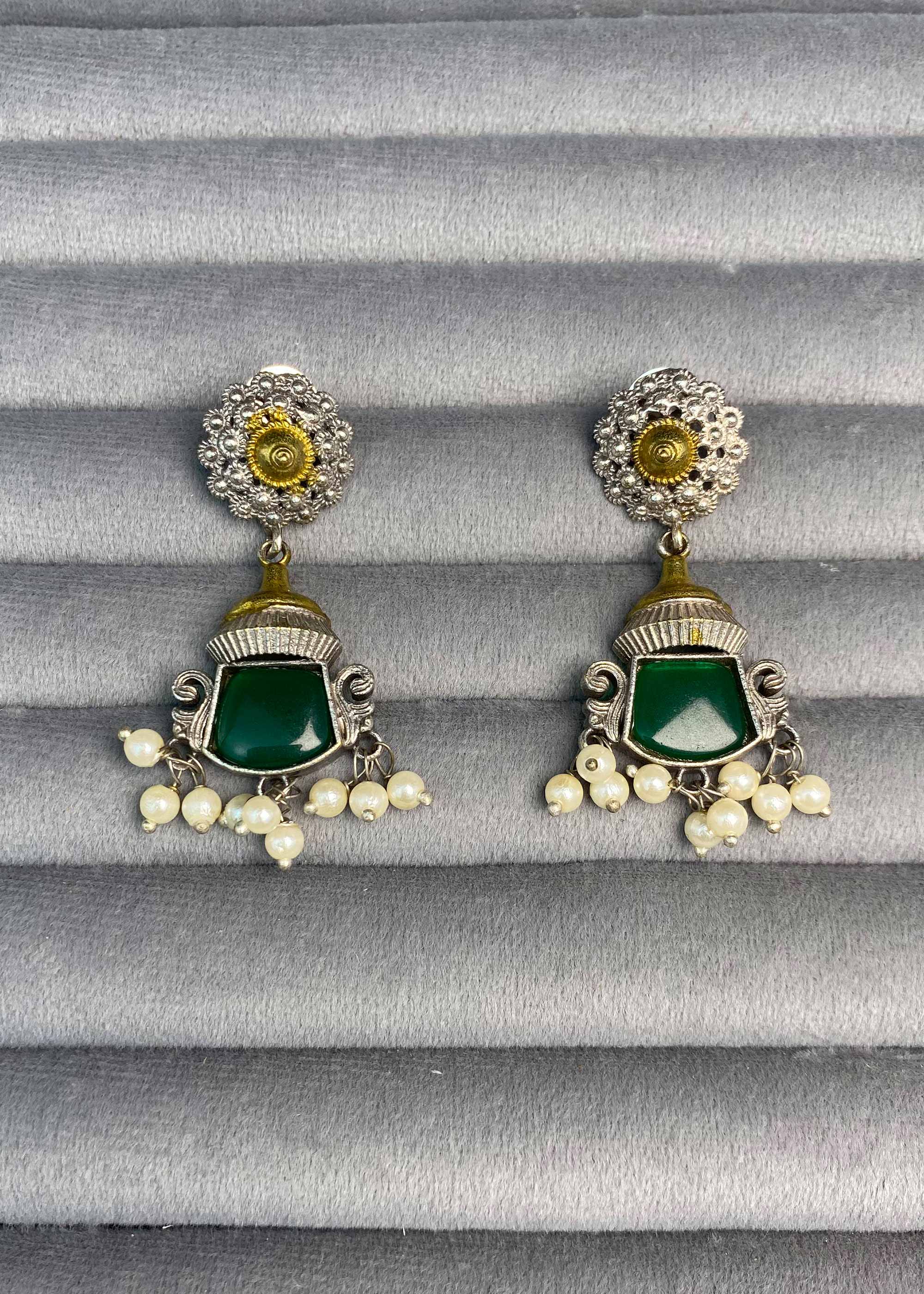 Earrings in Green Color by - Trendy Women Earrings MDR5958 - view 5