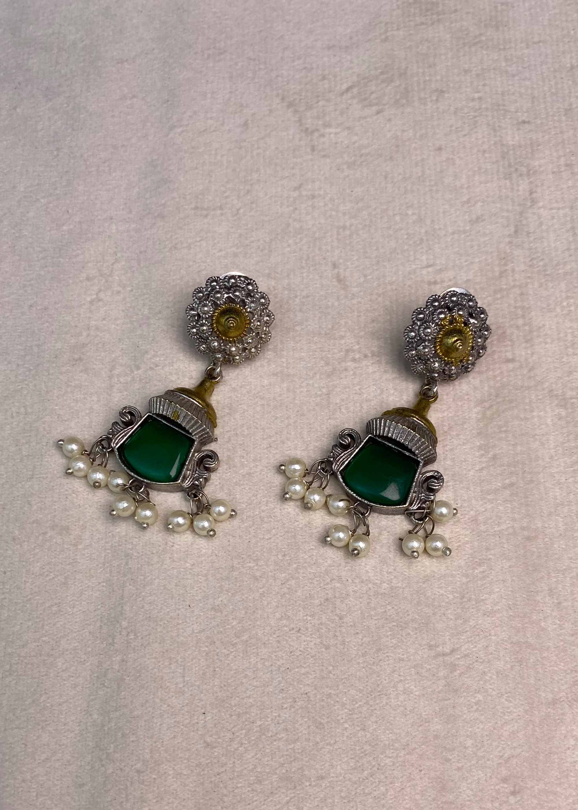 Earrings in Green Color by - Trendy Women Earrings MDR5958 - view 2