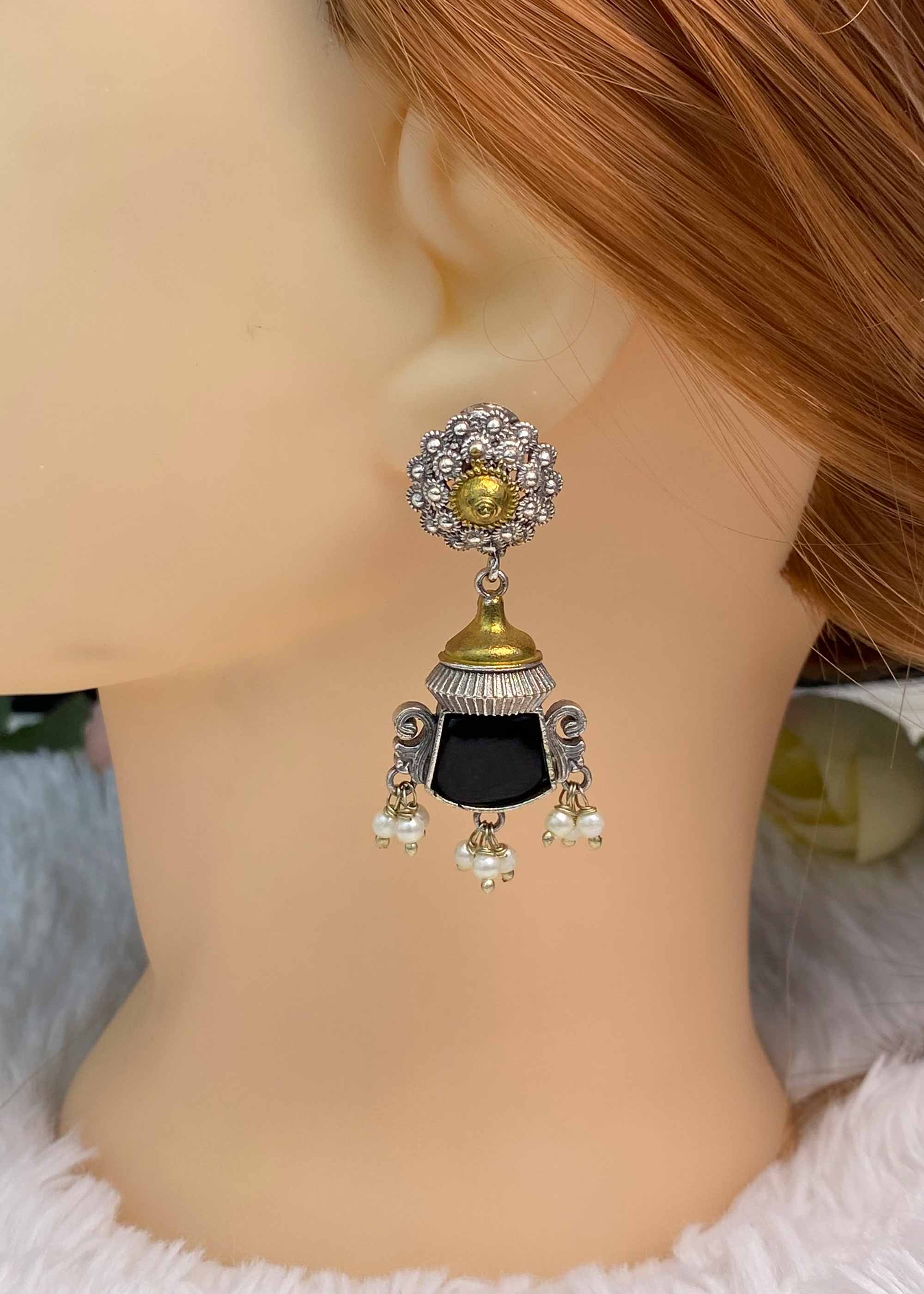 Earrings in Black Color by - Trendy Women Earrings UWC6730