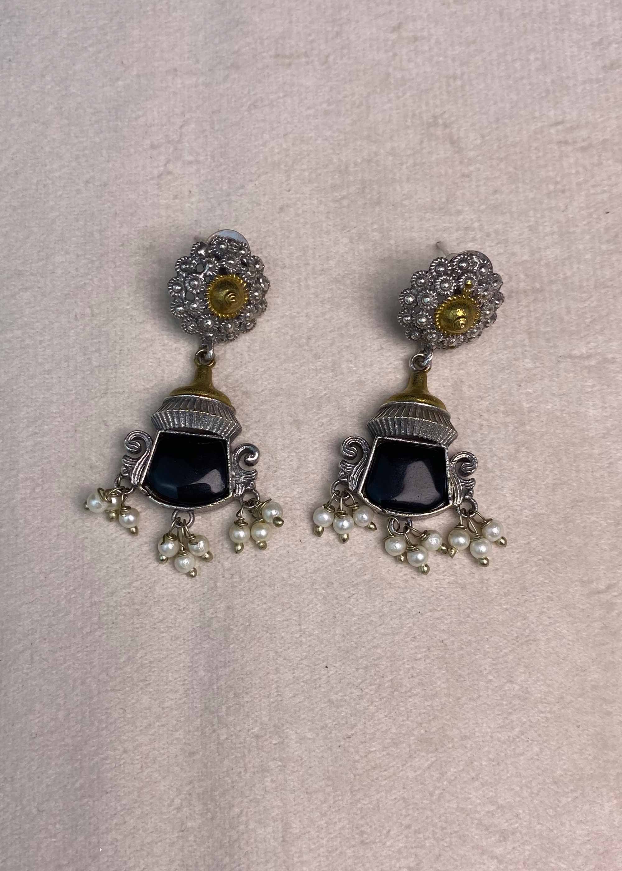 Earrings in Black Color by - Trendy Women Earrings UWC6730 - view 2