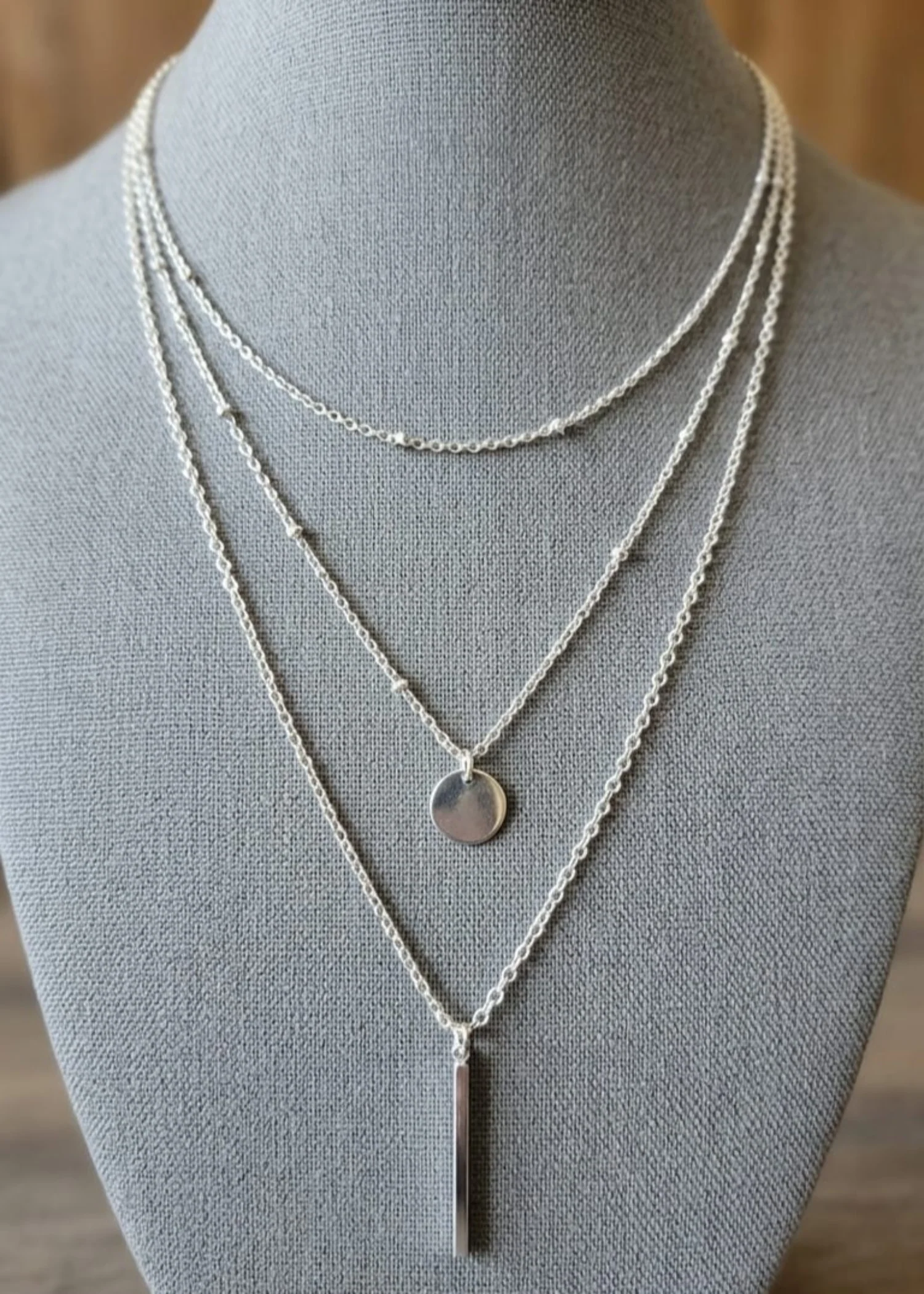 Necklace in Silver Color by - Trendy Women Necklace WYS1798 - view 3