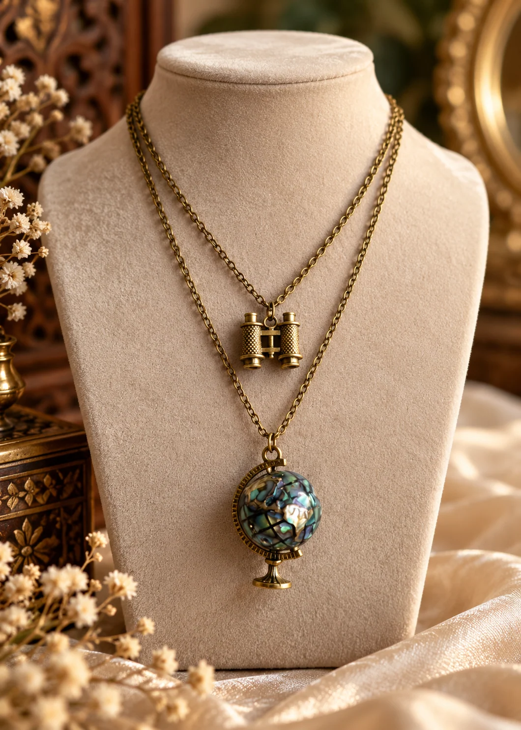 Necklace in Bronze orange Color by - Trendy Women Necklace ZTJ5831