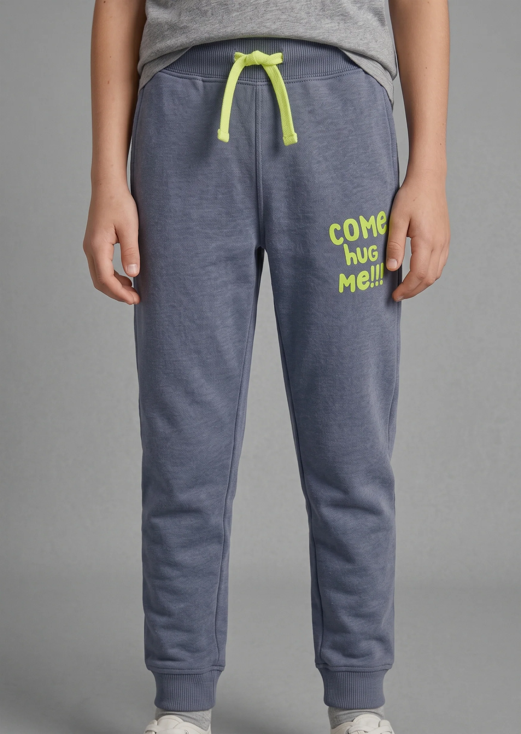 fleece Trousers in Steel blue