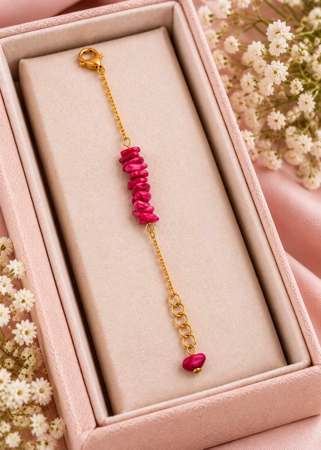 Bracelet in Coral red Color by - Trendy Women Bracelet TYE4207 - view 3