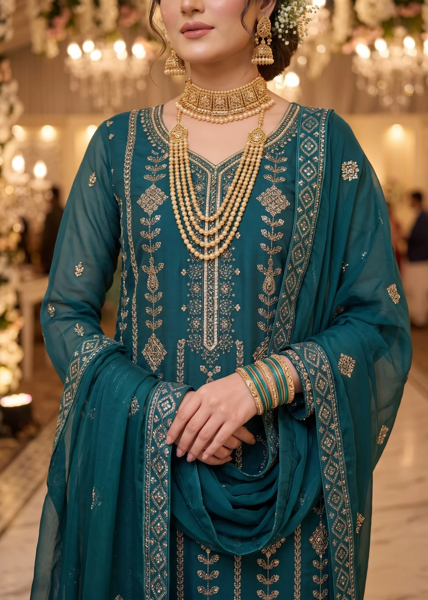 net Unstitched in Sea green - view 5