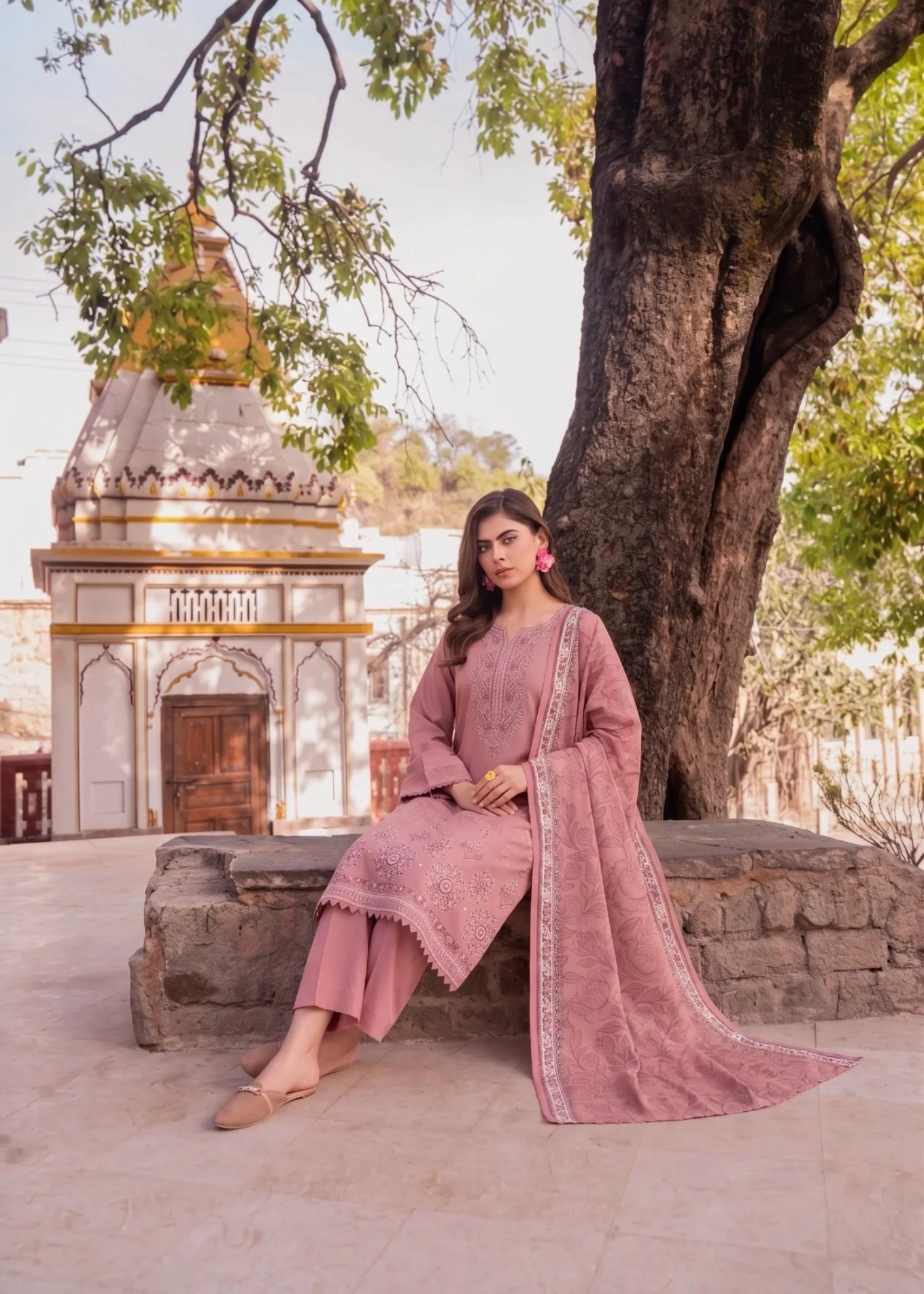 viscose Unstitched in Pink