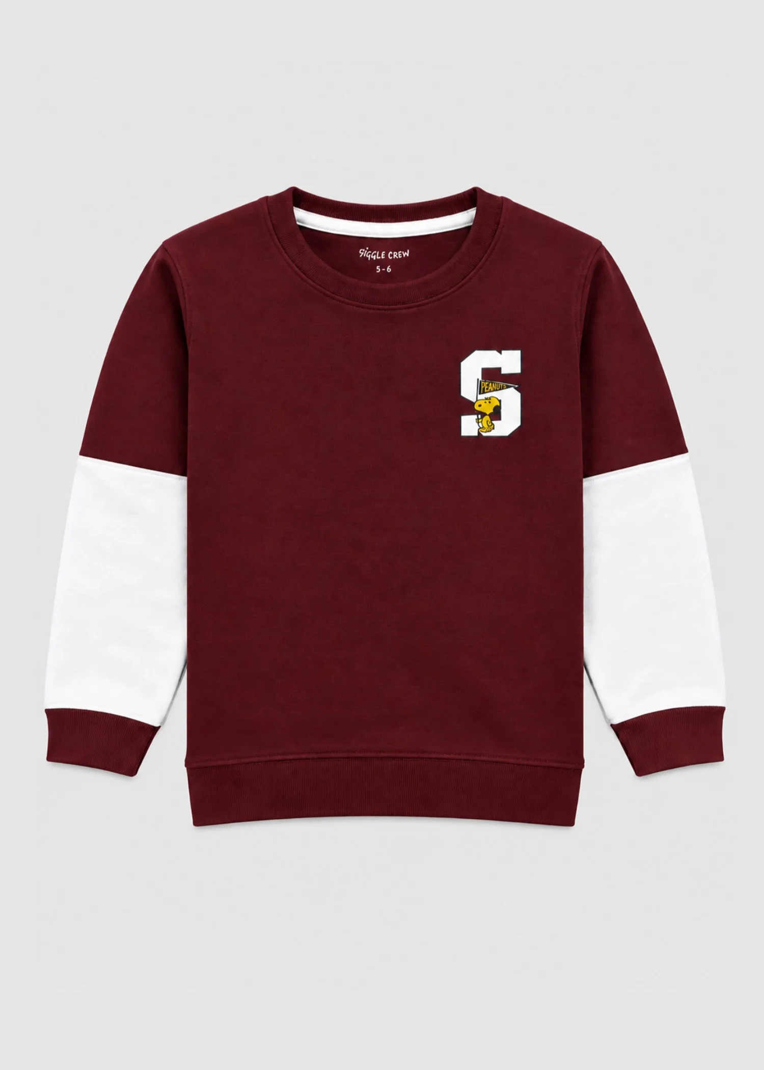 fleece Sweatshirt in Burgundy