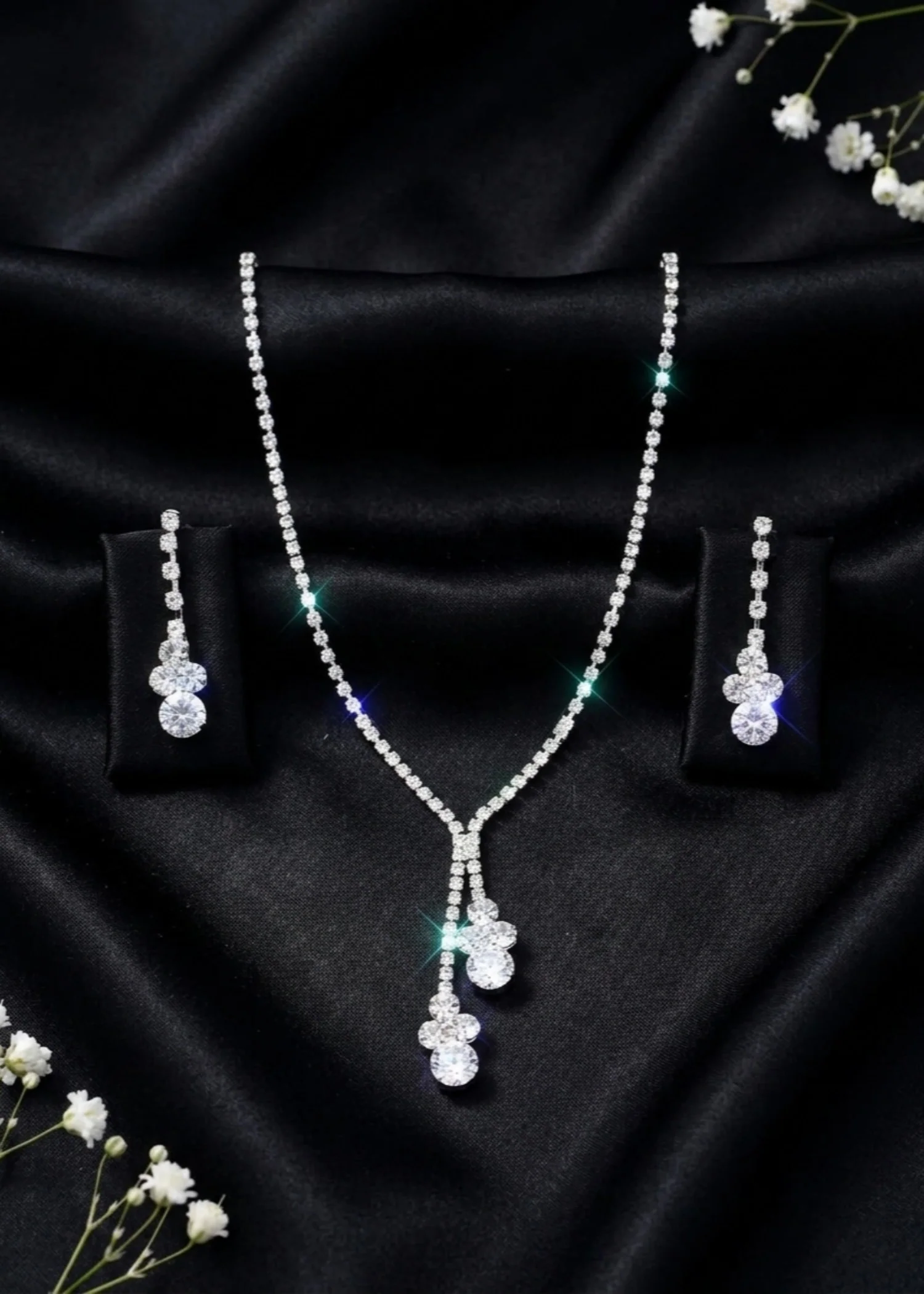 Jewelry Set in Silver Color by - Trendy Women Jewelry Set SRY9364 - jewelry sets for women at ShoplyHub