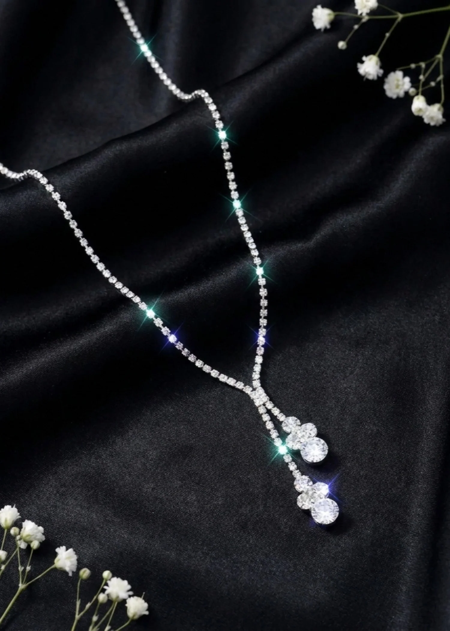 Jewelry Set in Silver Color by - Trendy Women Jewelry Set SRY9364 - view 2
