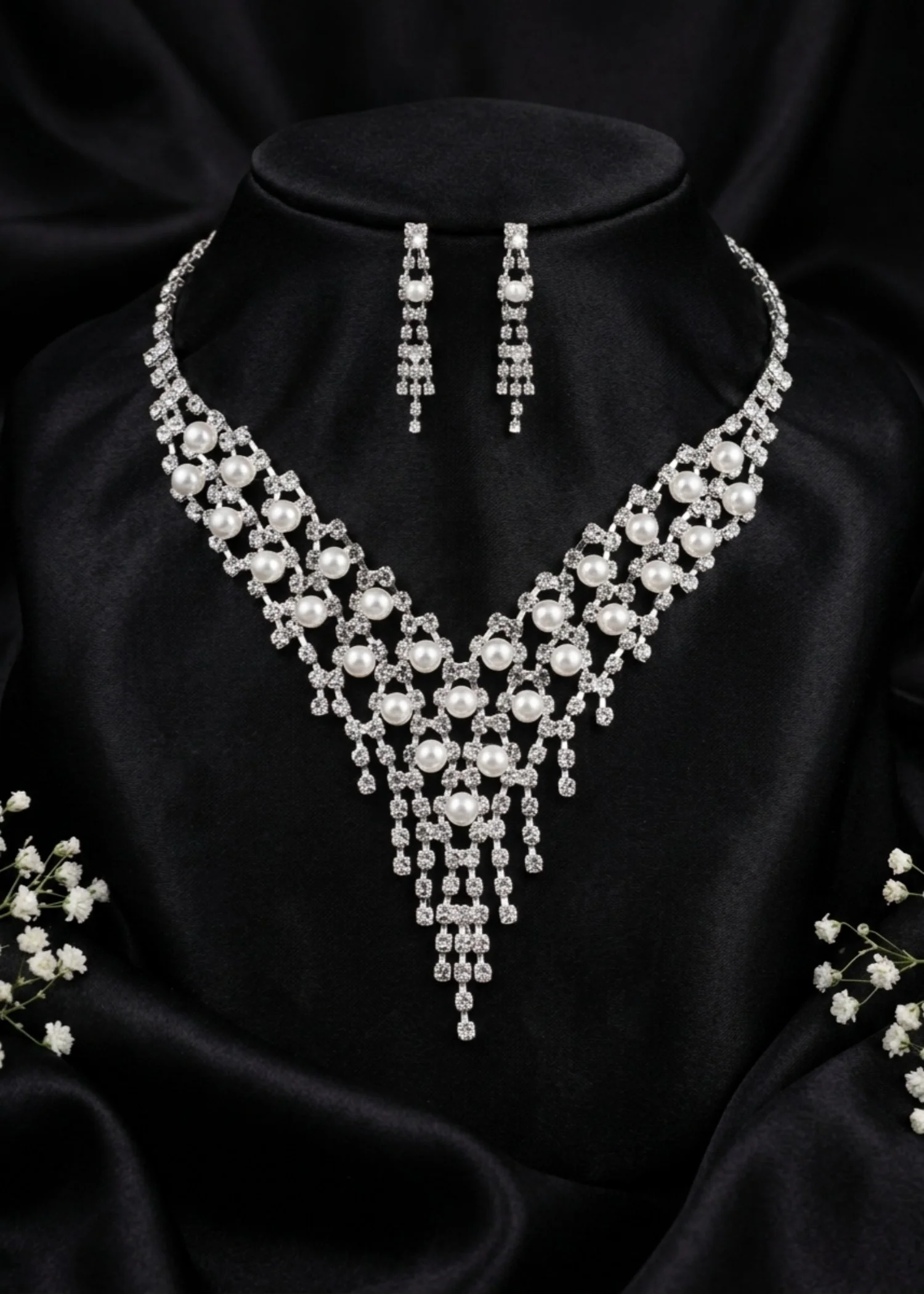 Jewelry Set in Silver Color by - Trendy Women Jewelry Set MYY9150 - jewelry sets for women at ShoplyHub