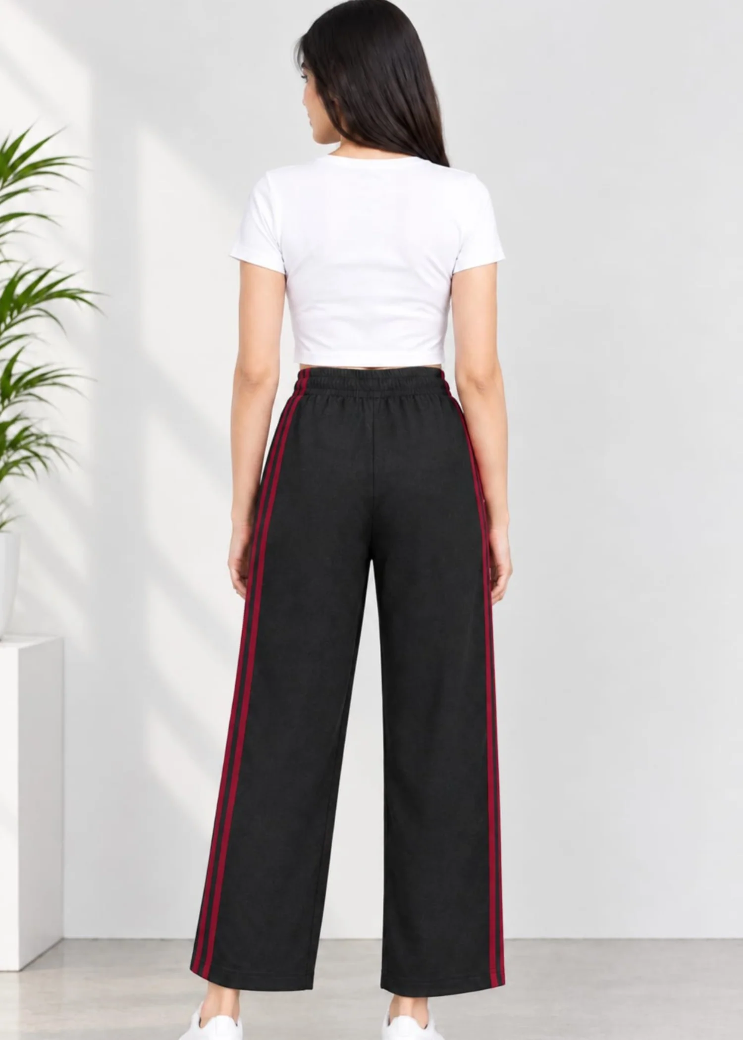cotton jersey Trousers in Jet black - view 2