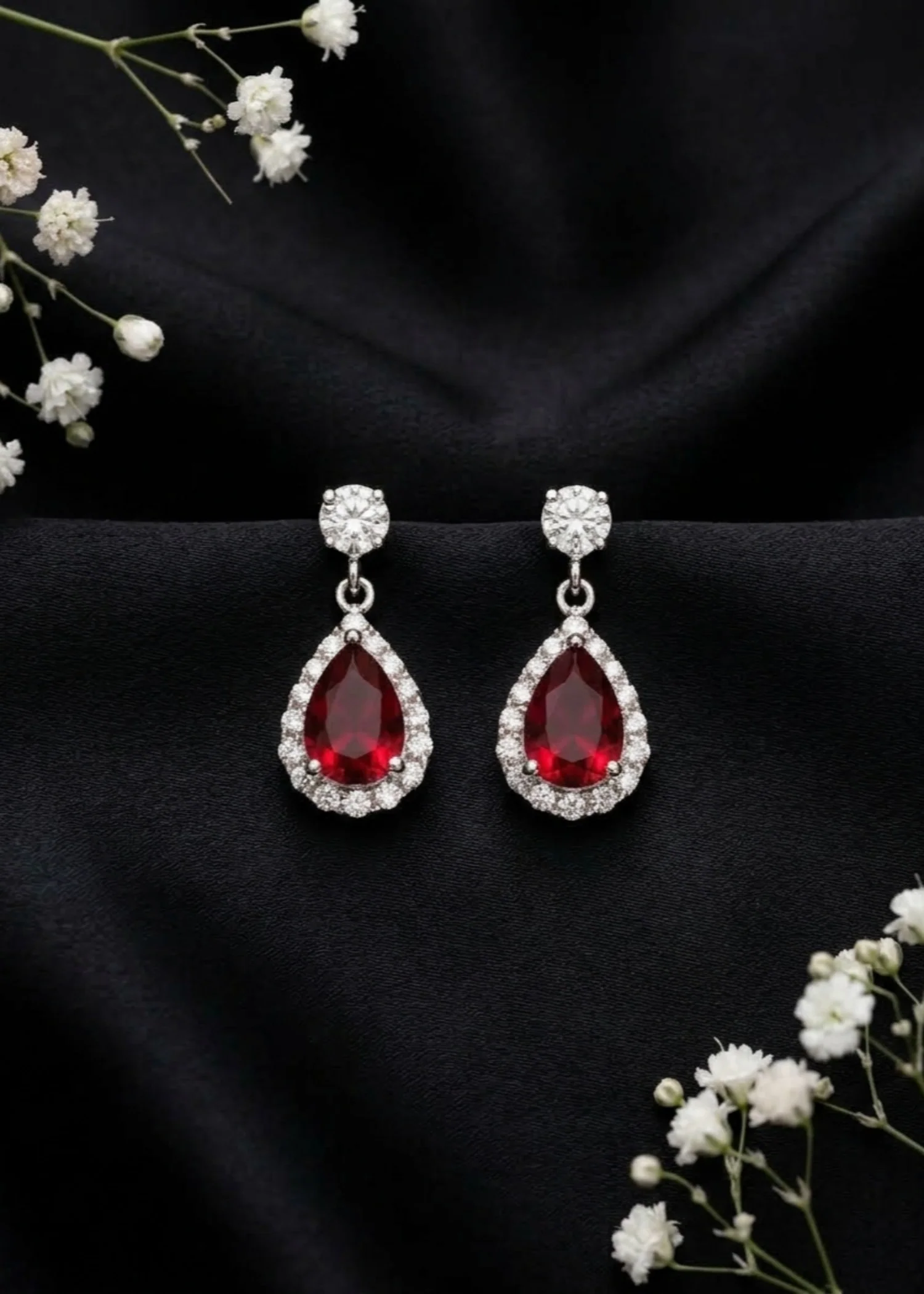Jewelry Set in Red Color by - Trendy Women Jewelry Set PQK2933 - view 3
