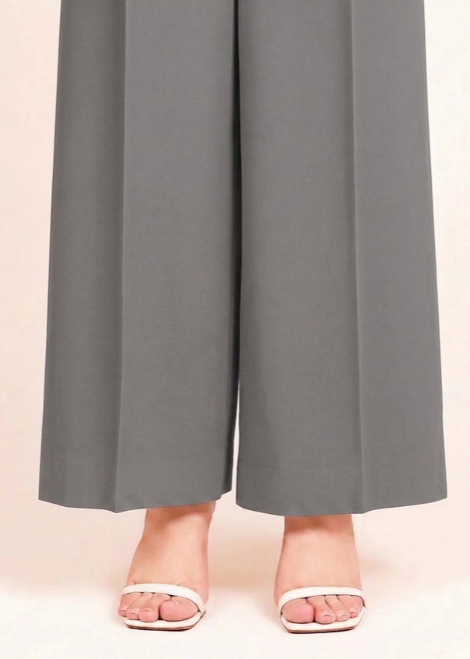 cotton Trousers in Dark grey