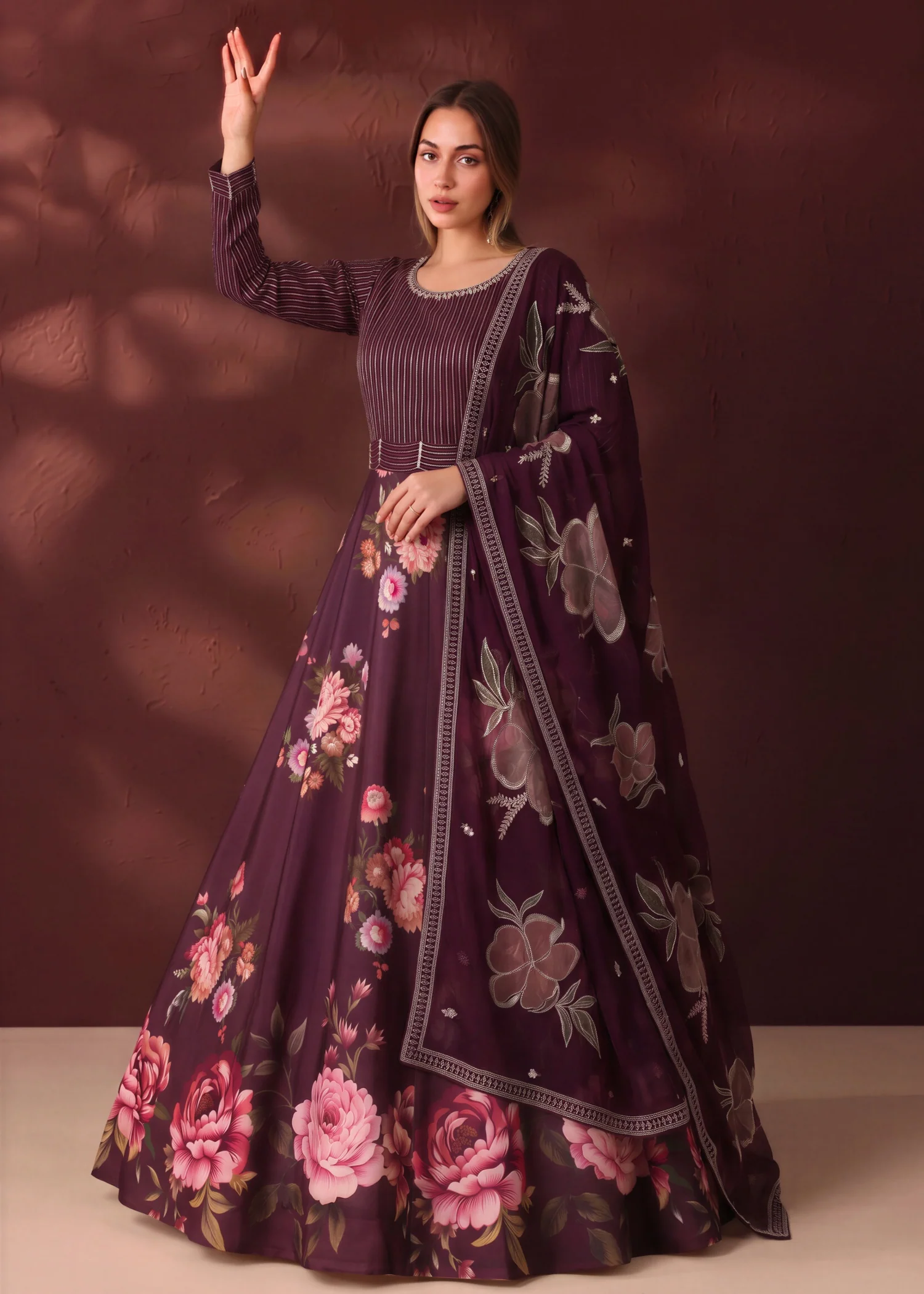 chiffon Maxi in Plum purple - view 4
