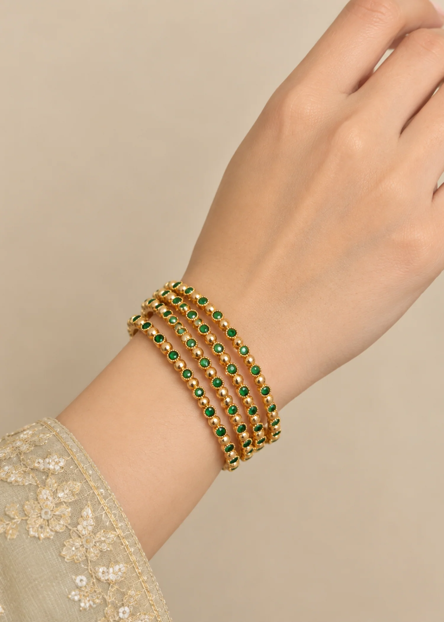 Bangles in Bottle green Color by - Trendy Women Bangles ZPB0960 - view 2