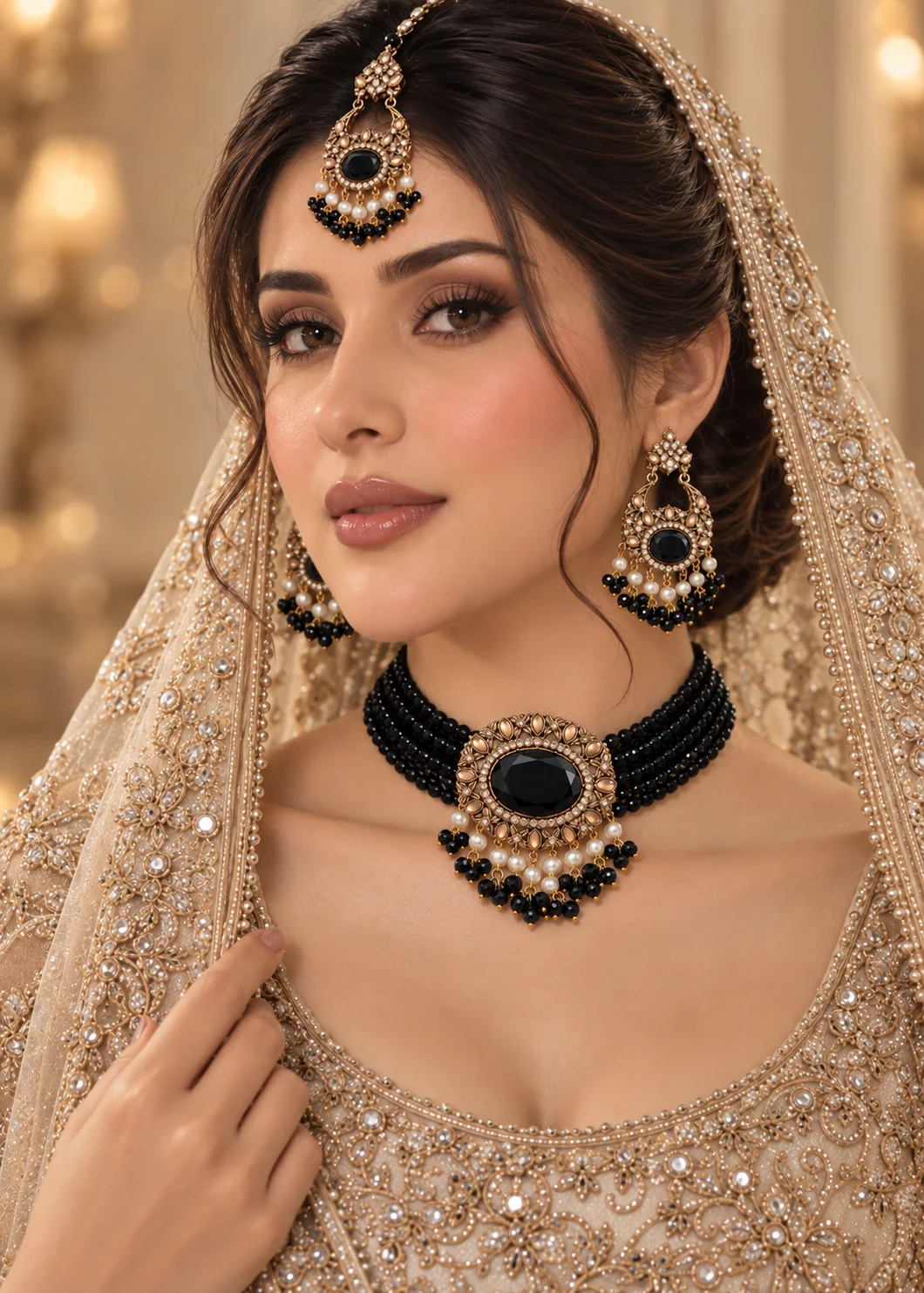 Jewelry Set in Black Color by - Trendy Women Jewelry Set HDM0259 - view 8