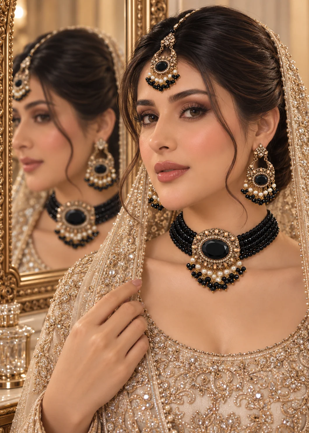 Jewelry Set in Black Color by - Trendy Women Jewelry Set HDM0259 - view 7