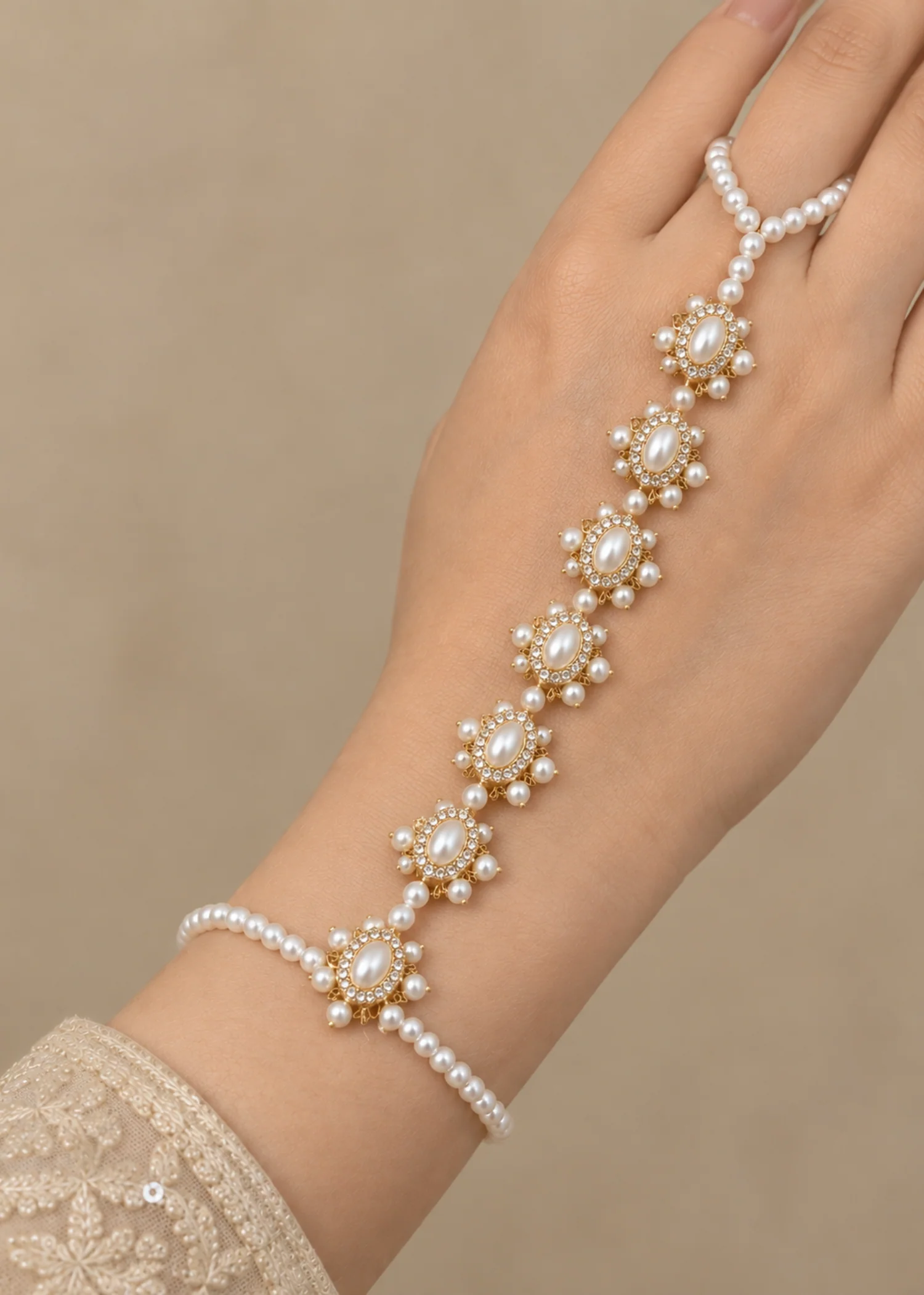 Bracelet in Pearl white Color by - Trendy Women Bracelet PIZ1261 - view 3