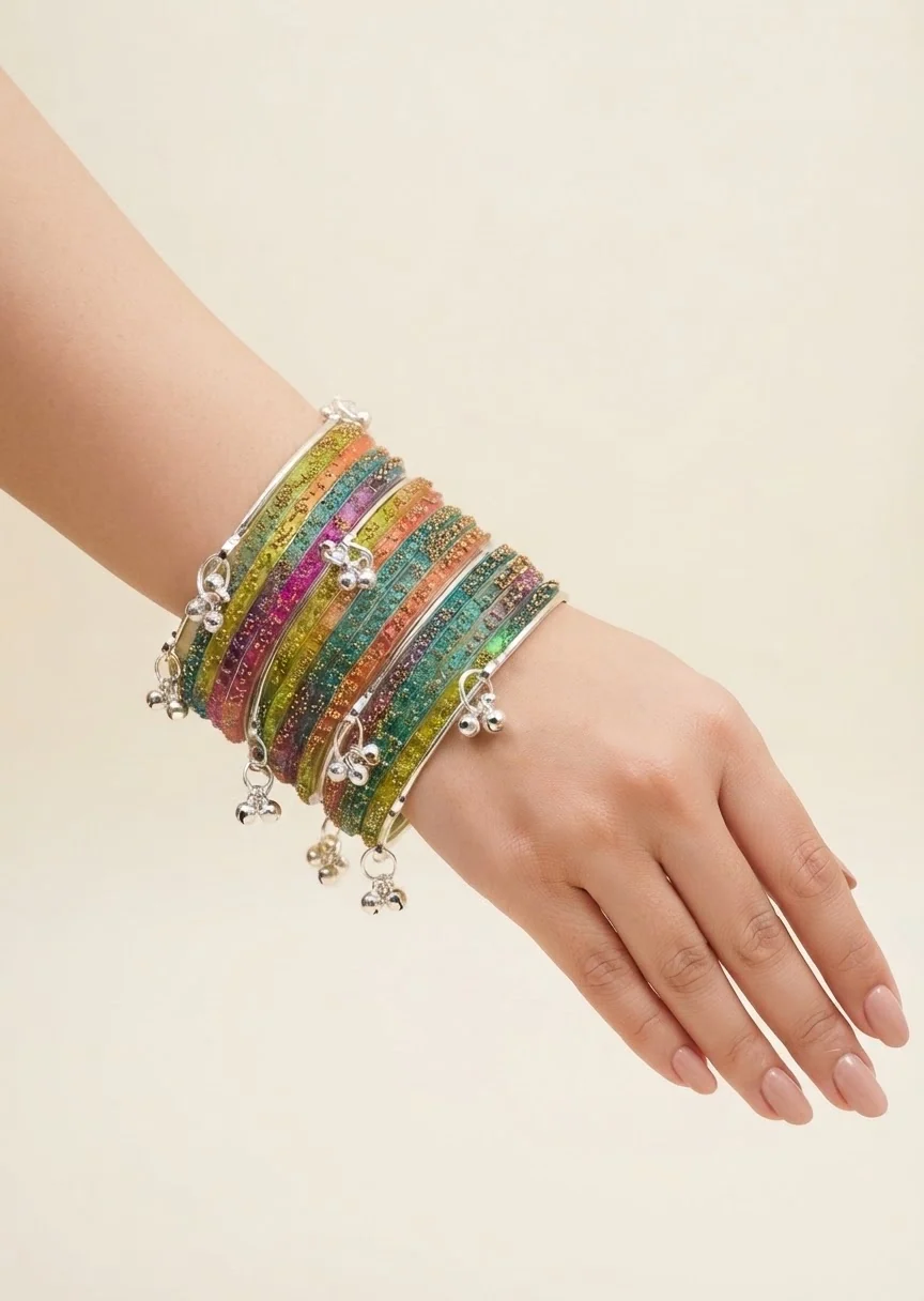 Bangles in Multi Color by - Trendy Women Bangles BWU0187 - view 2