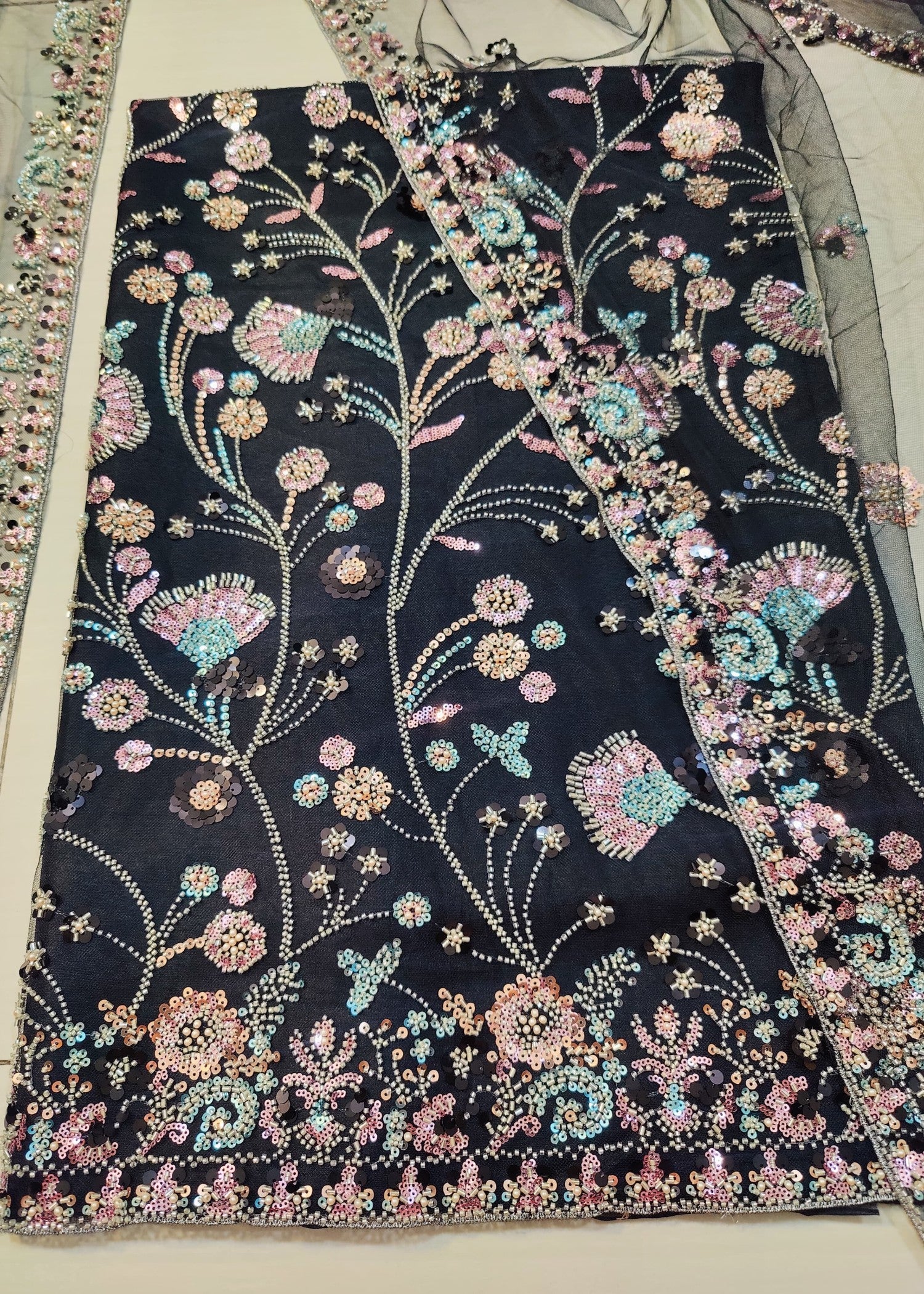 net Unstitched in Black - view 3