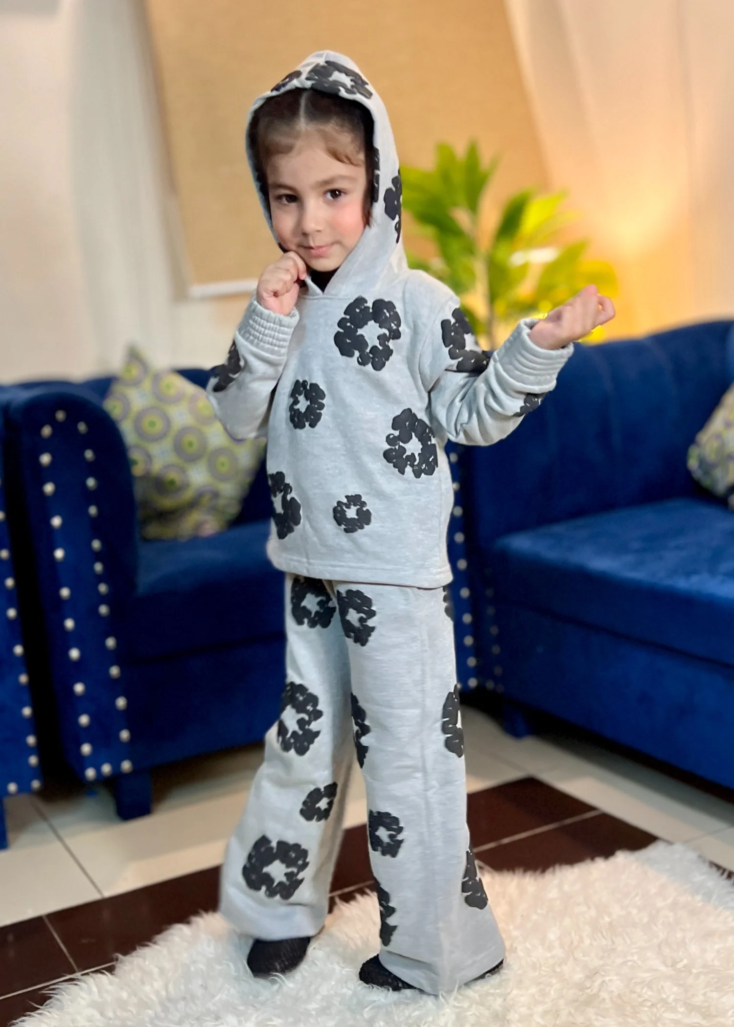 fleece Tracksuit in Grey - view 7