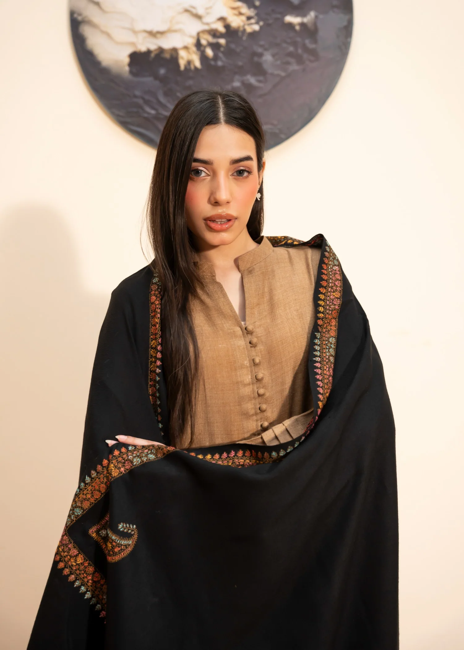Shawl in Black Color by - Trendy Women Shawl UII2740 - view 5