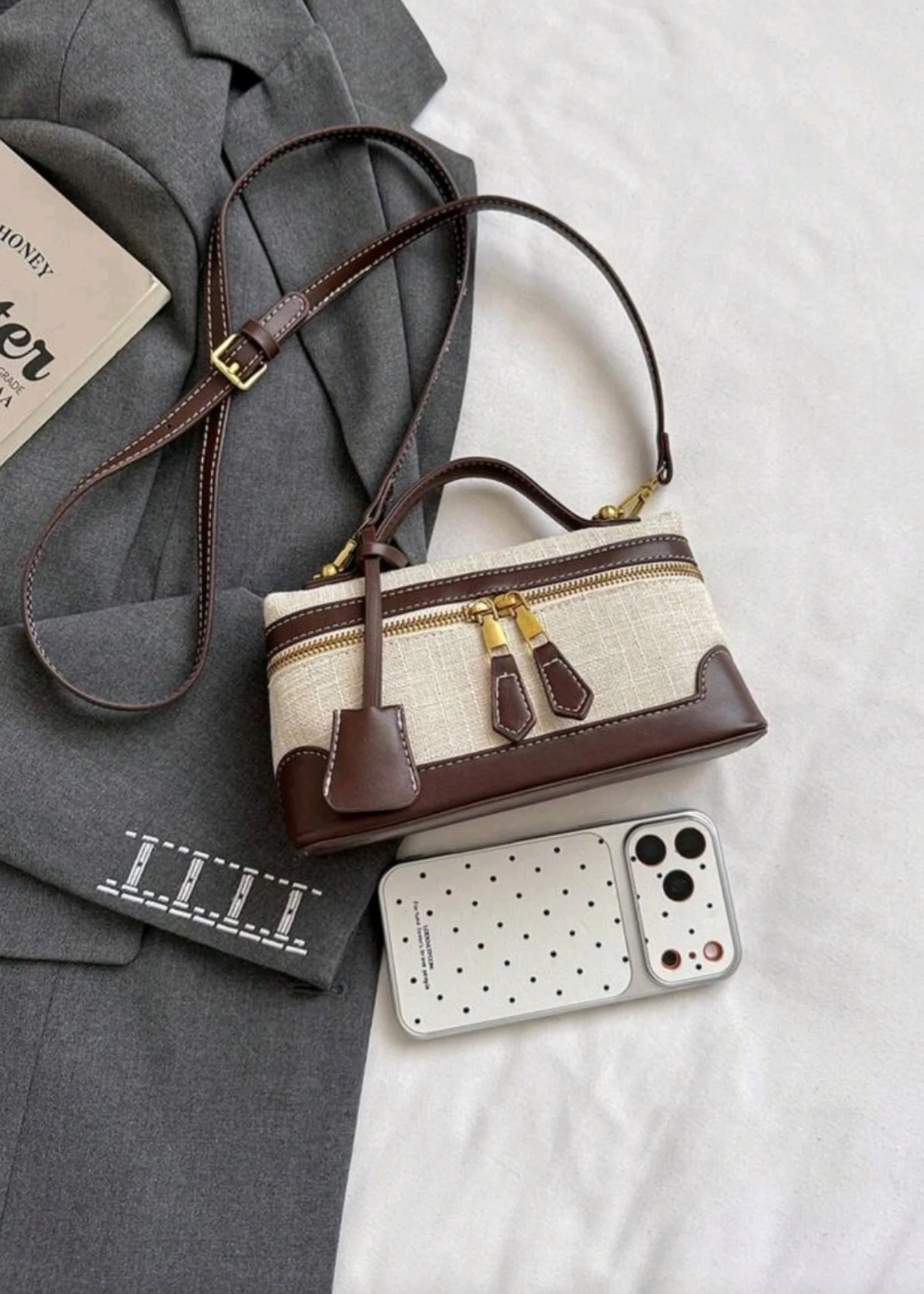 Hand Bag in Coffee brown Color by - Trendy Women Hand Bag XZB3311