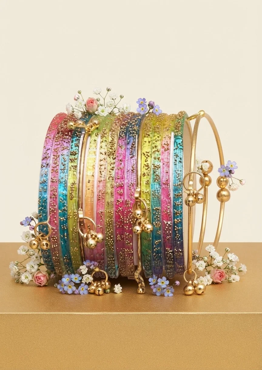 Bangles in Multi Color by - Trendy Women Bangles PVO4190 - view 2